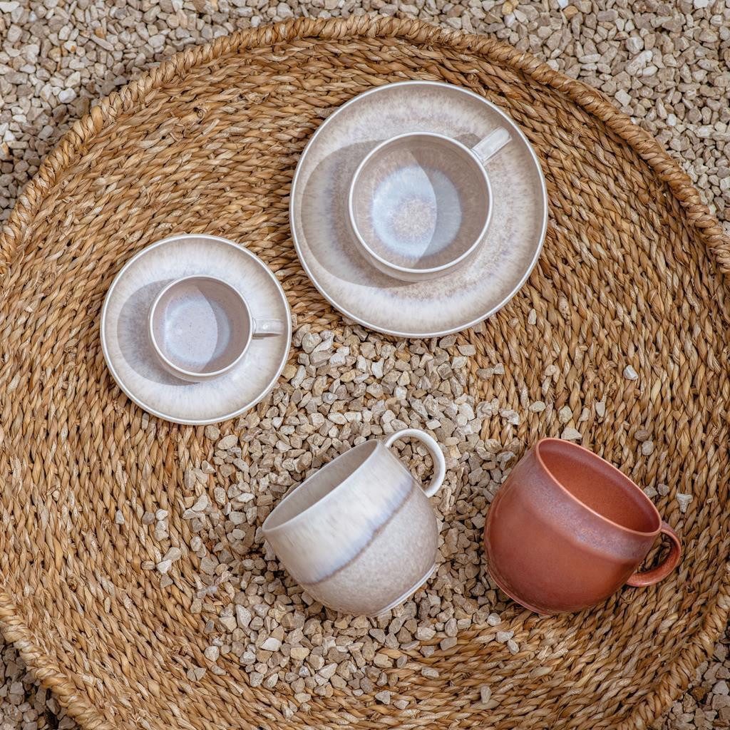like. by Villeroy & Boch Kaffeeservice Perlemor Sand Kaffeeservice 18er Set (18-tlg), 6 Personen, Porzellan