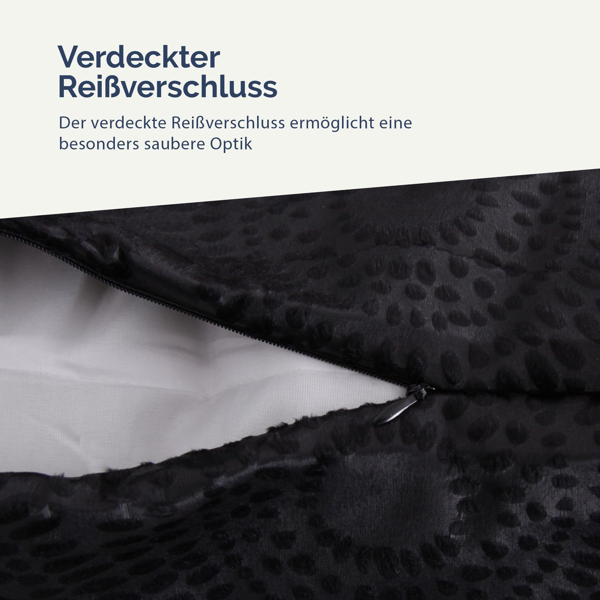 Bestlivings Kissenhülle Punkte, Kissenbezug, wahlweise mit Innenkissen - Reißverschluss - Bezug