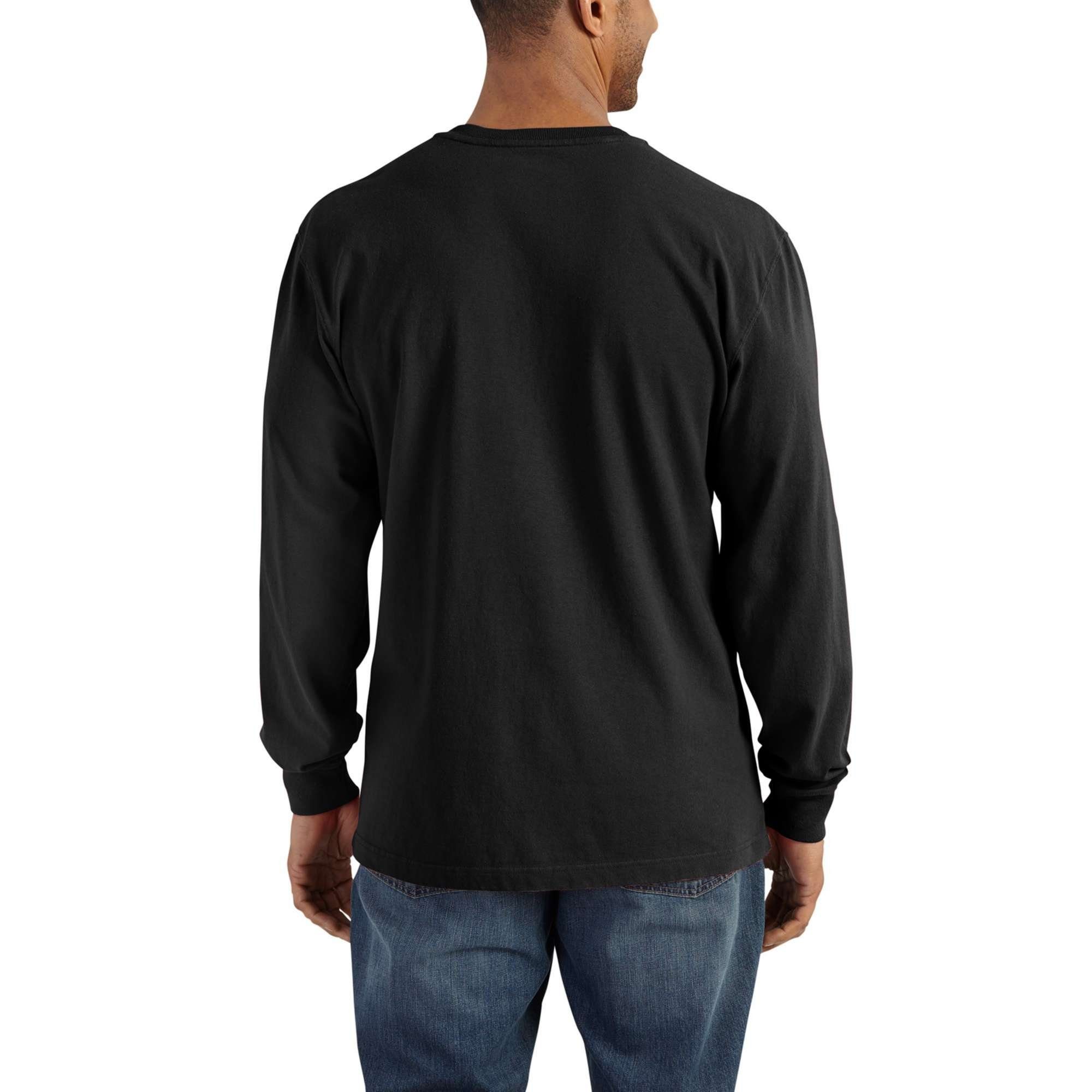 Carhartt Langarmshirt Henley Pocket Loose Black Longsleeve Fit