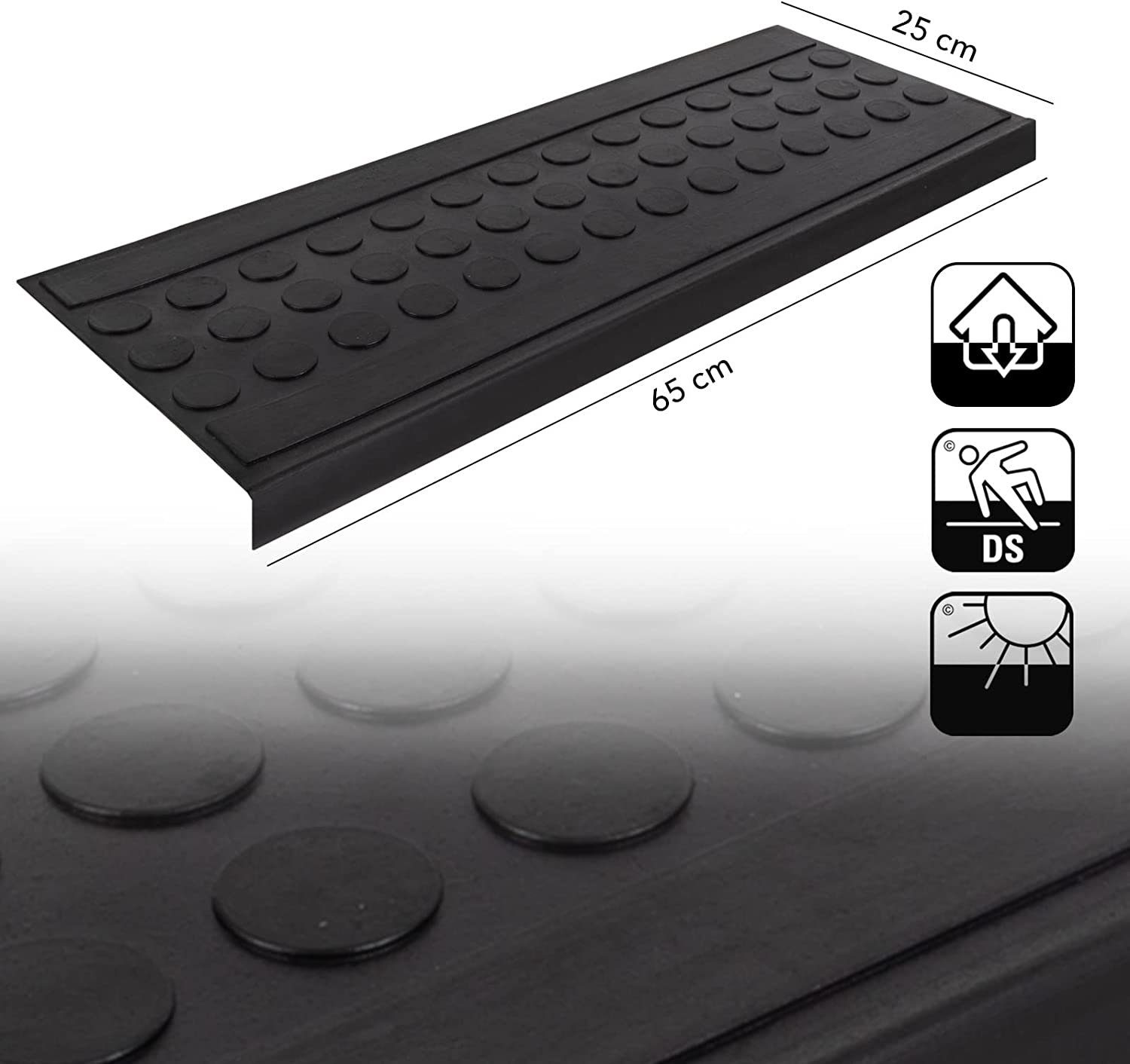 Karat Stufenmatte Stufenmatte aus Gummi, wetterfest & rutschhemmend günstig online kaufen