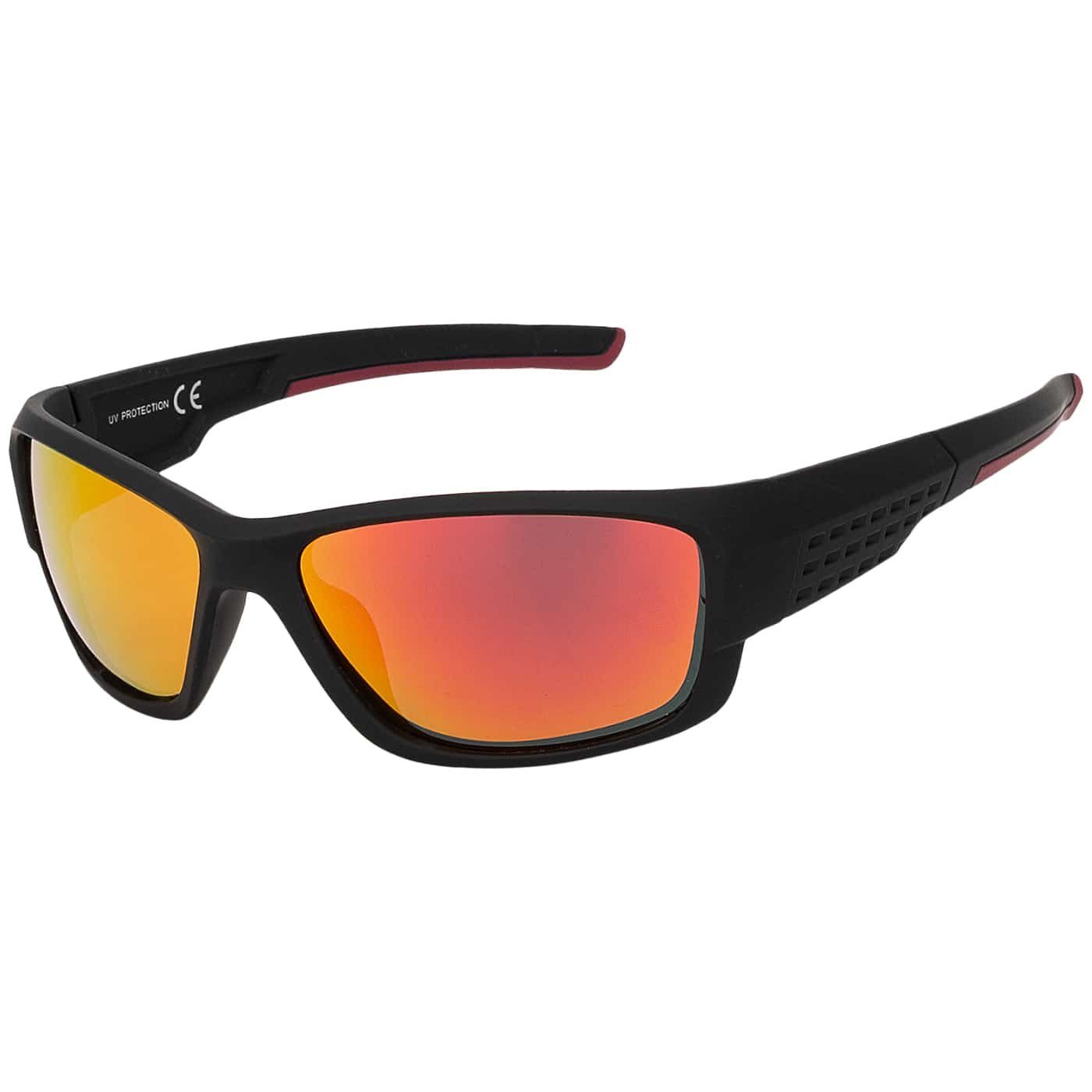 BEZLIT Eyewear Sonnenbrille Sportliche Designer Sonnenbrille (1-St) mit roten grünen, blauen und schwarzen Linsen