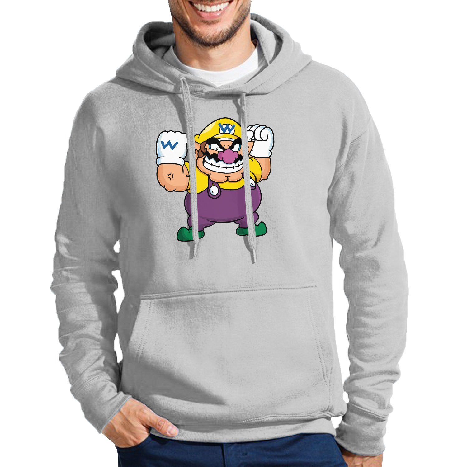 Hoodie Herren Wario Mario Gumba Luigi Yoshi Gaming Super Retro