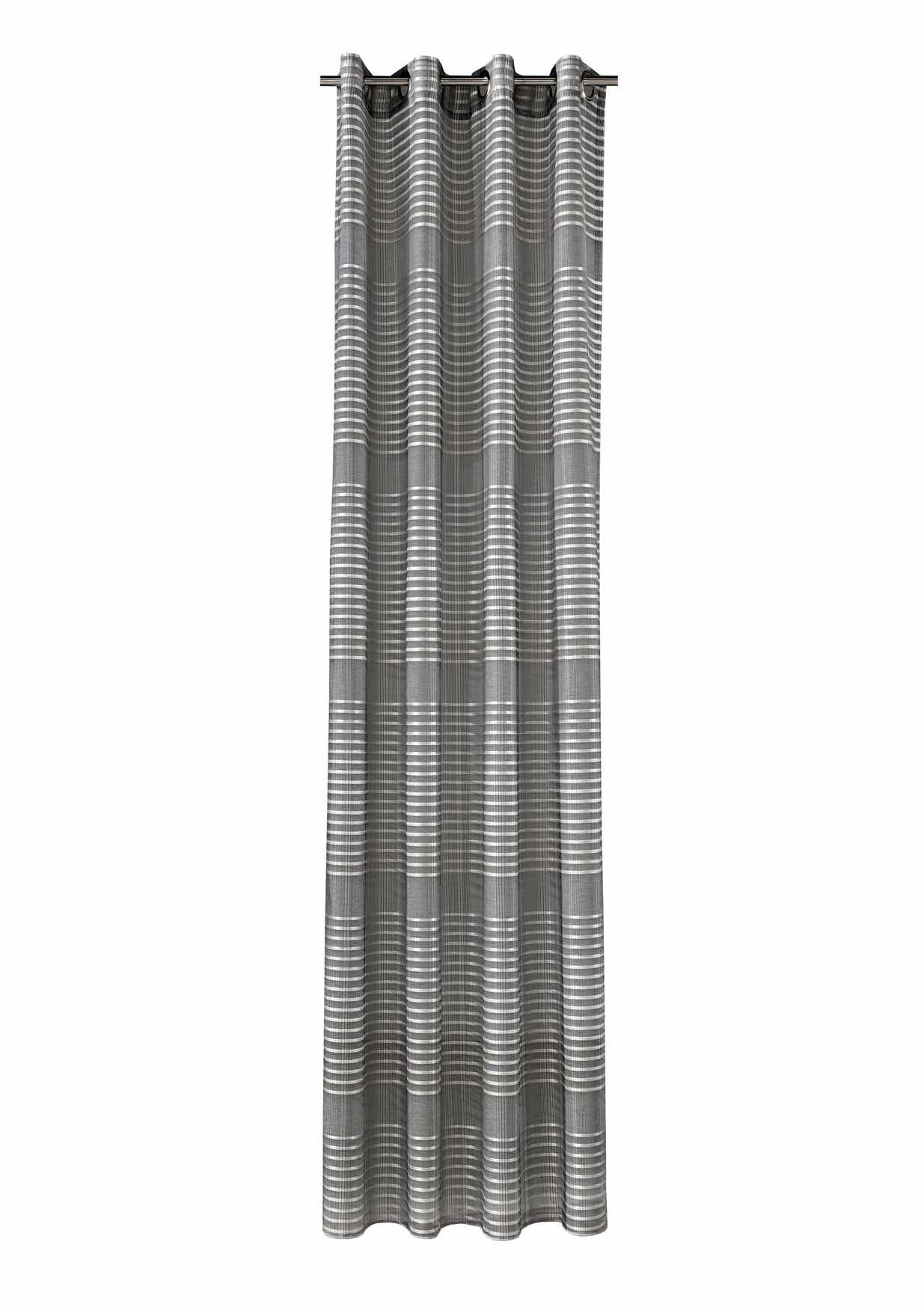 Verdi Vorhang Ösenschal Aaron 140 x 245 cm Anthrazit (1 St), Ösen, halbtransparent