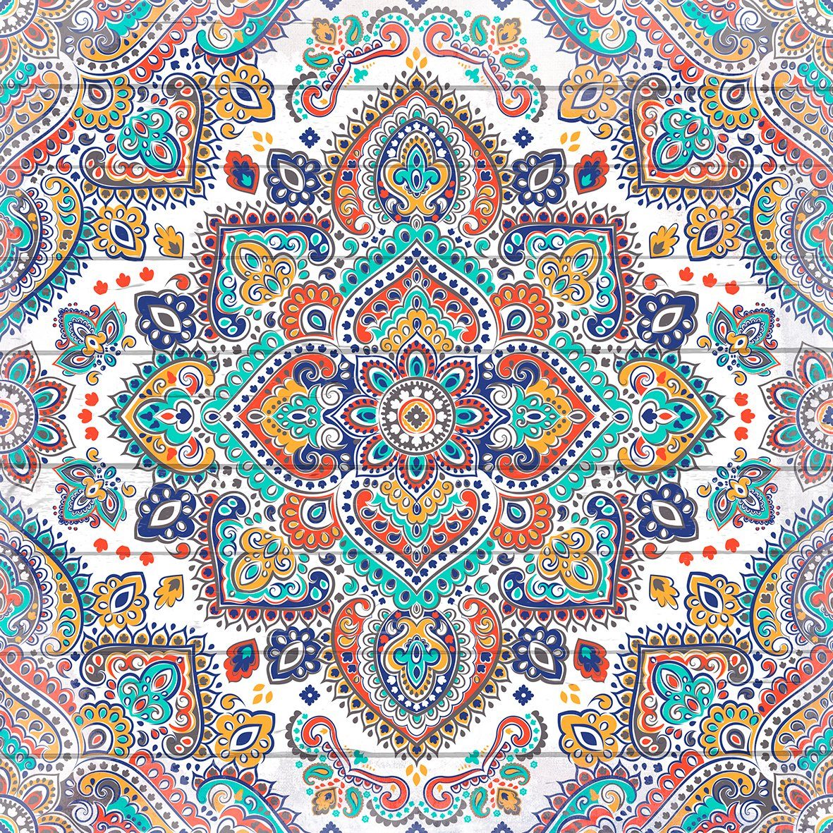 QUEENCE Holzbild »Buntes Muster«, 40x40 cm Echtholz online kaufen | OTTO