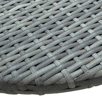 vidaXL Gartentisch Balkontisch Grau 60x60x40 cm Poly Rattan (1-St)