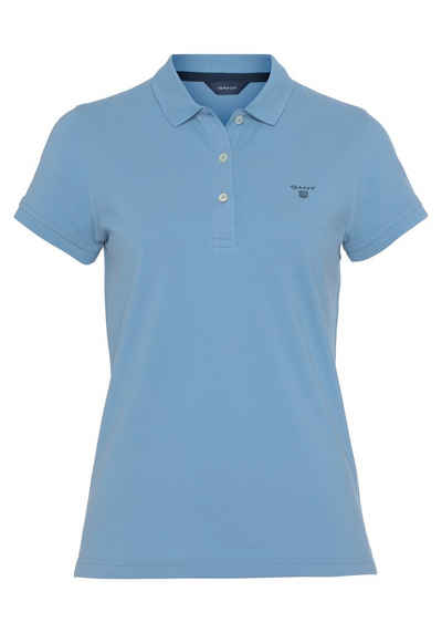 Gant Poloshirt MD. SUMMER PIQUE mit Kontrast Logo-Stickerei auf der Brust