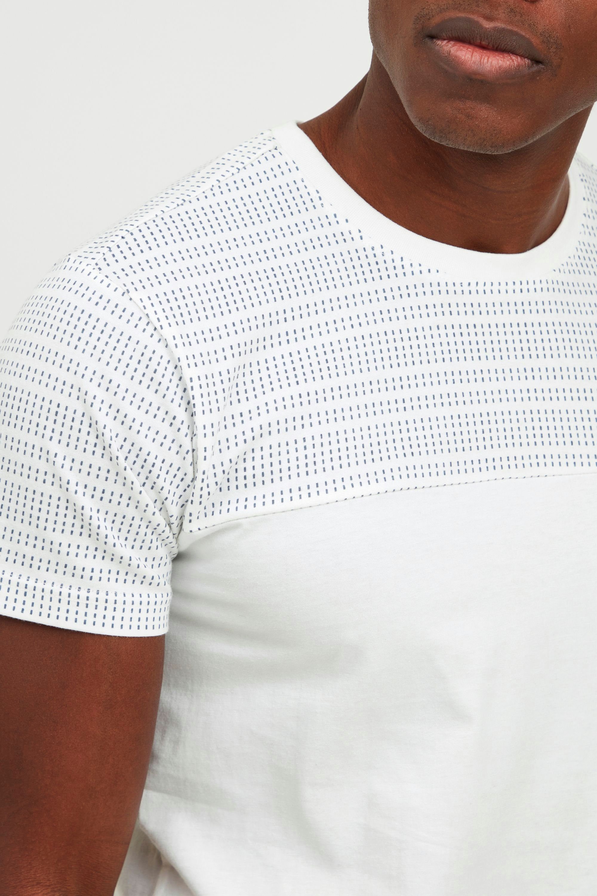 (002) IDRosto T-Shirt Colorblock-Look Indicode T-Shirt Off-White im