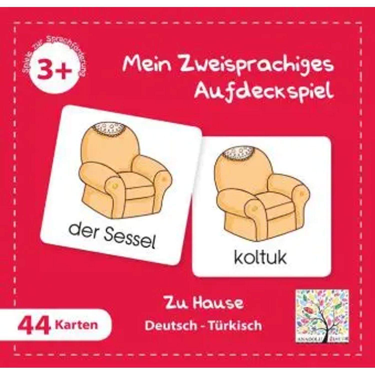 Schulbuchverlag Anadolu Spiel Mein Zweisprachiges Aufdeckspiel, Zu Hause, Türkisch (Kinderspiel)
