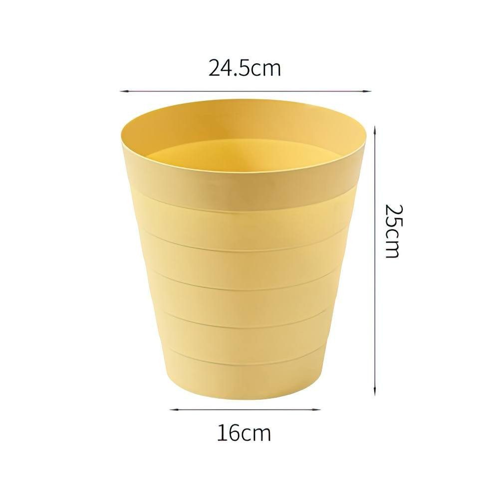 Sinoba Papierkorb moderner Mülleimer Papiereimer 6105 rund, Abfalleimer für Büro Kinderzimmer aus Kunststoff 9 Liter Höhe 25 cm