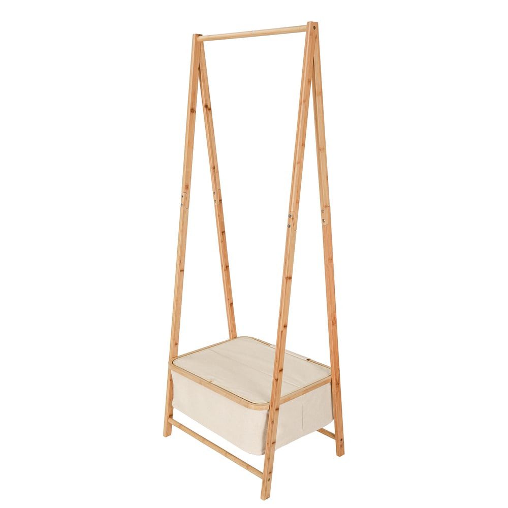 Lumaland Kleiderständer Garderobe aus Bambus - 159 x 60 x 45 cm, integriert günstig online kaufen