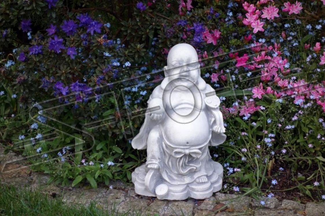 JVmoebel Skulptur Buddha Statue Statuen Skulpturen Figur Dekoration Garten Terrasse Stein 101209