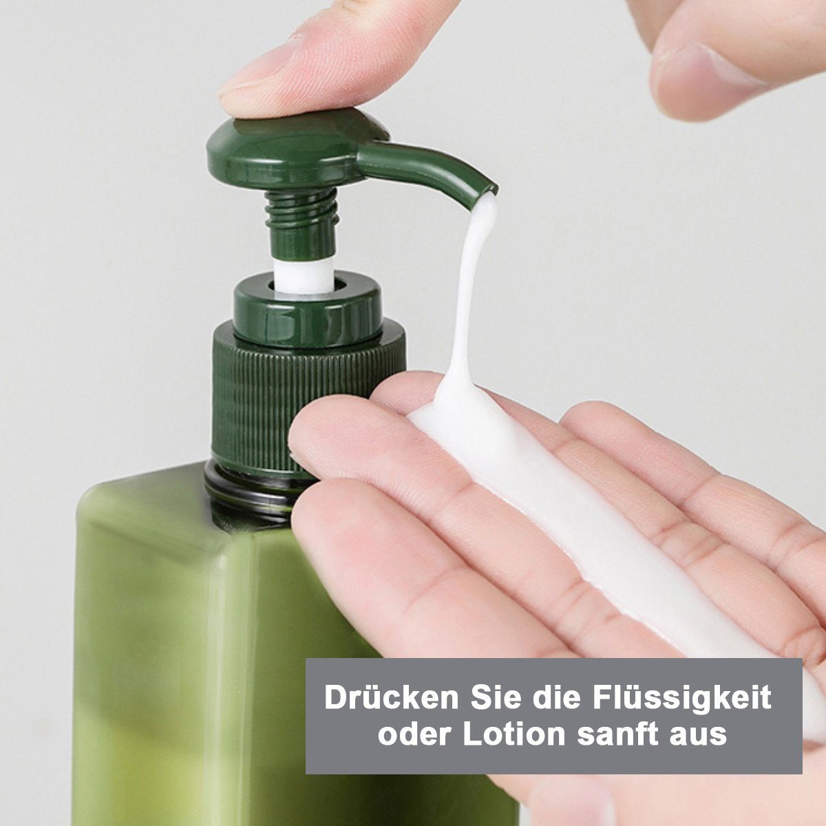 Jormftte Plastik,für Seifenspender Kunststoff, Seifenspender Pumpspender Grün Shampoo,Dusche