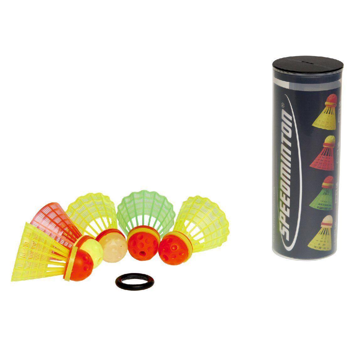 Speedminton Speed-Badmintonschläger Set S700 Medium (2x Premium-Alu-Schläger, EasyCourt, 5xSpeeder)