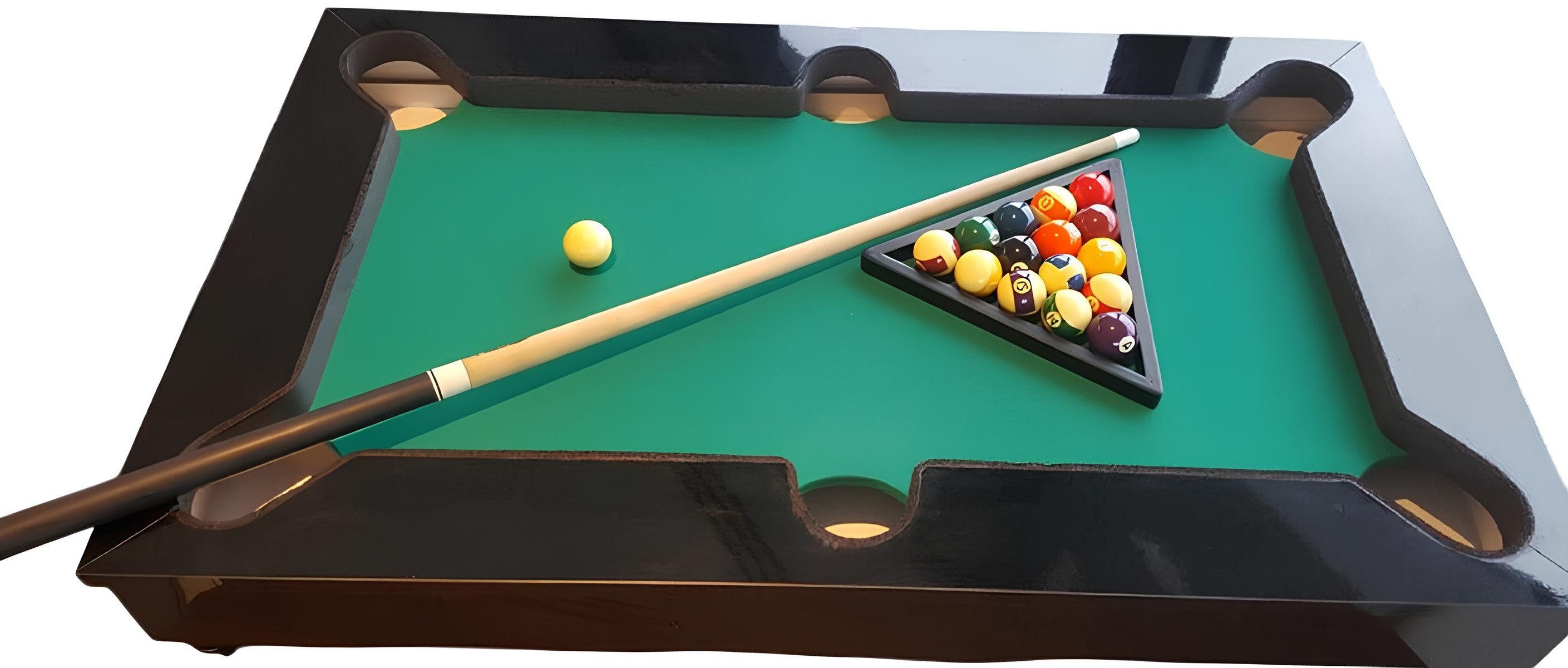 Billardtisch Mini Billardtisch aus Holz für Spielspaß im Wohnzimmer