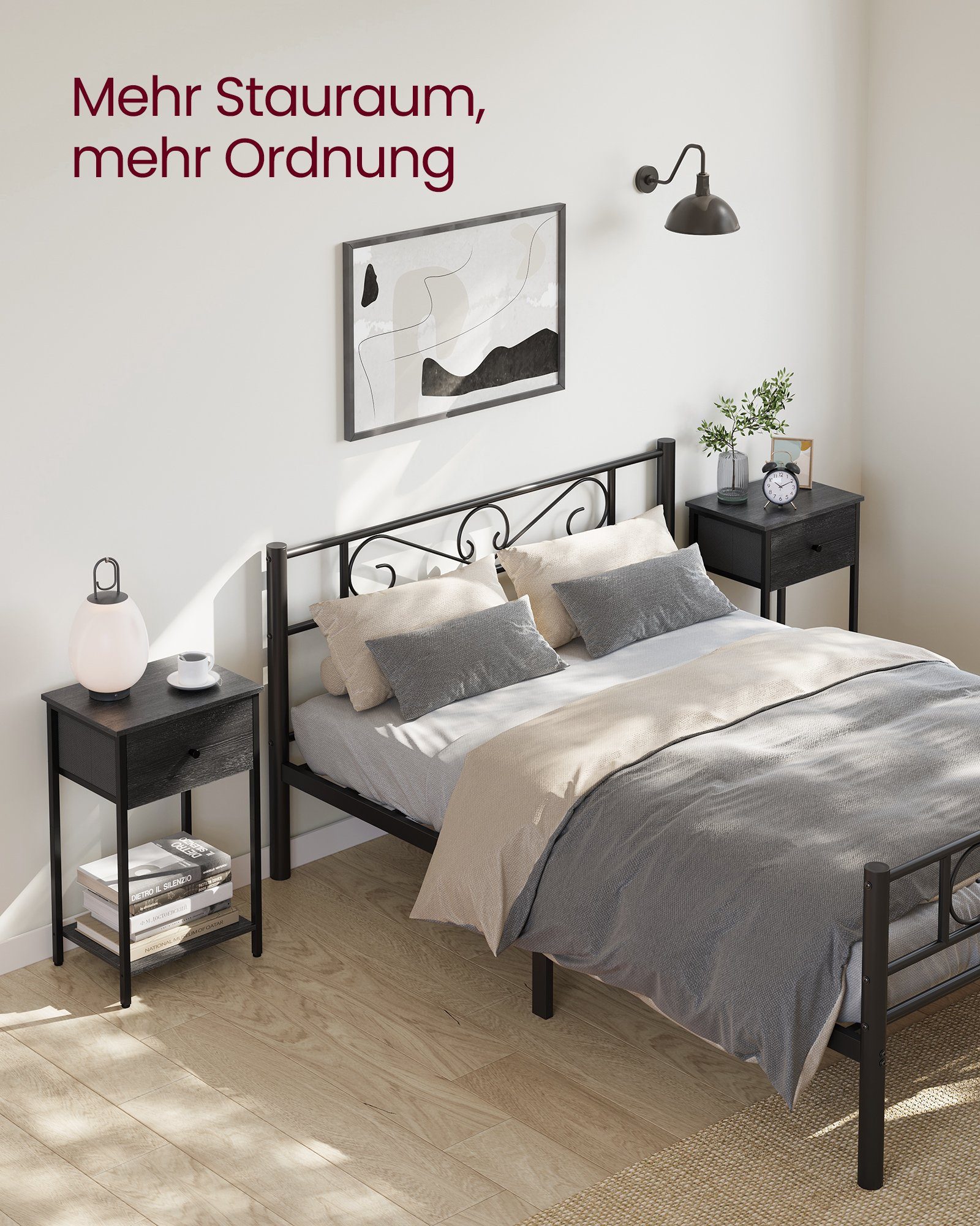 VASAGLE Nachttisch (1-St), mit Stoff-Schublade, 61 cm hoher,mit Ablage günstig online kaufen