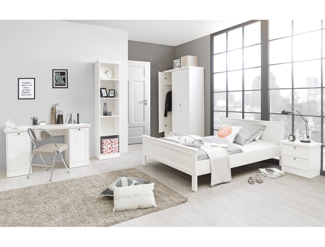 expendio Jugendzimmer-Set »Landström 172«, (Spar-Set, 5-St), Landhausstil weiß  Bett 140x200 cm online kaufen | OTTO