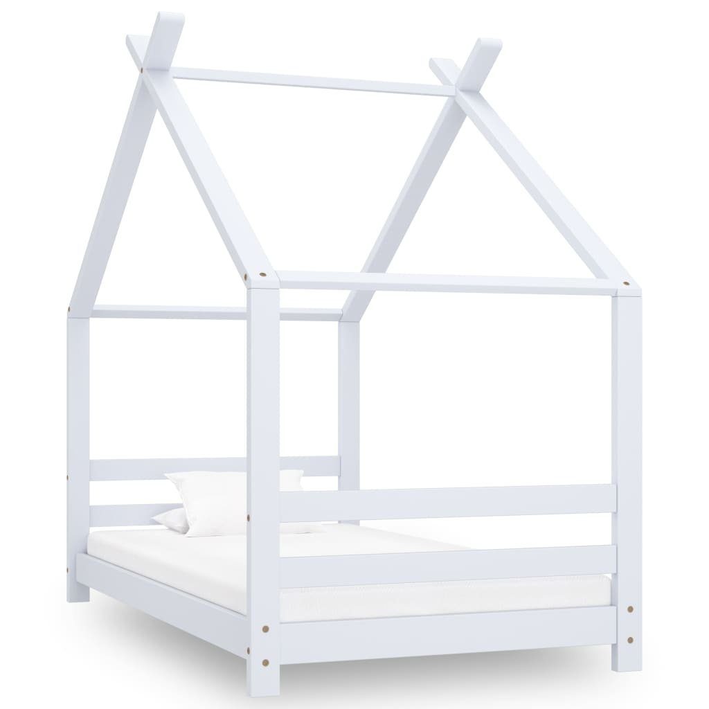 Hausbett aus Kiefer in Weiß