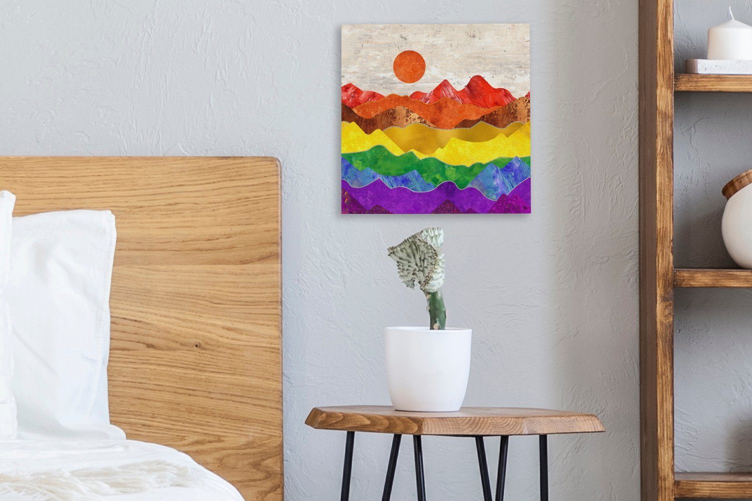 - (1 Schwul, Stolz OneMillionCanvasses® St), Regenbogen Leinwand Bilder Leinwandbild Schlafzimmer Wohnzimmer für -