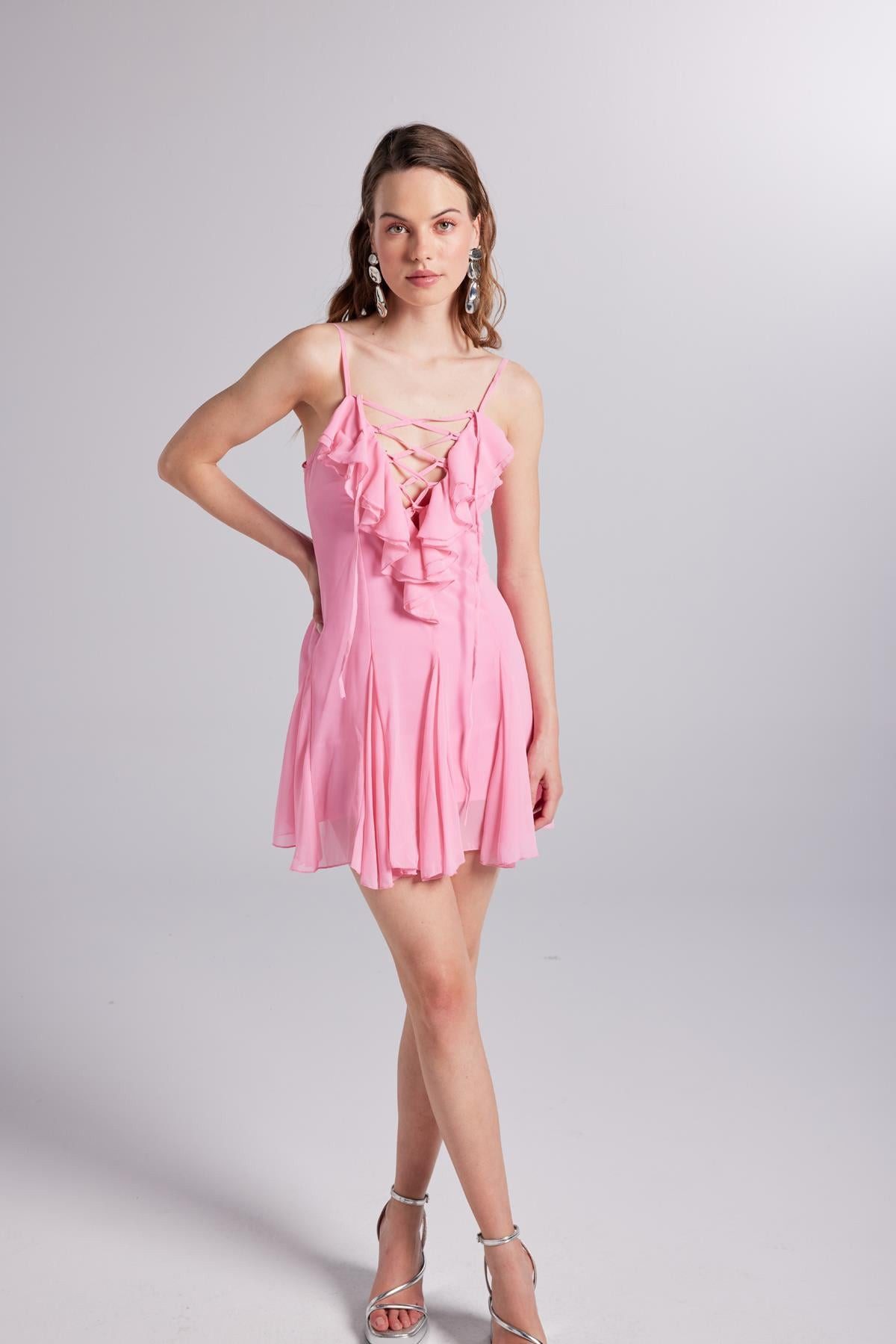 HOLLY LOLLY Midikleid Rüschenshiffon Mini Sorento Kleid