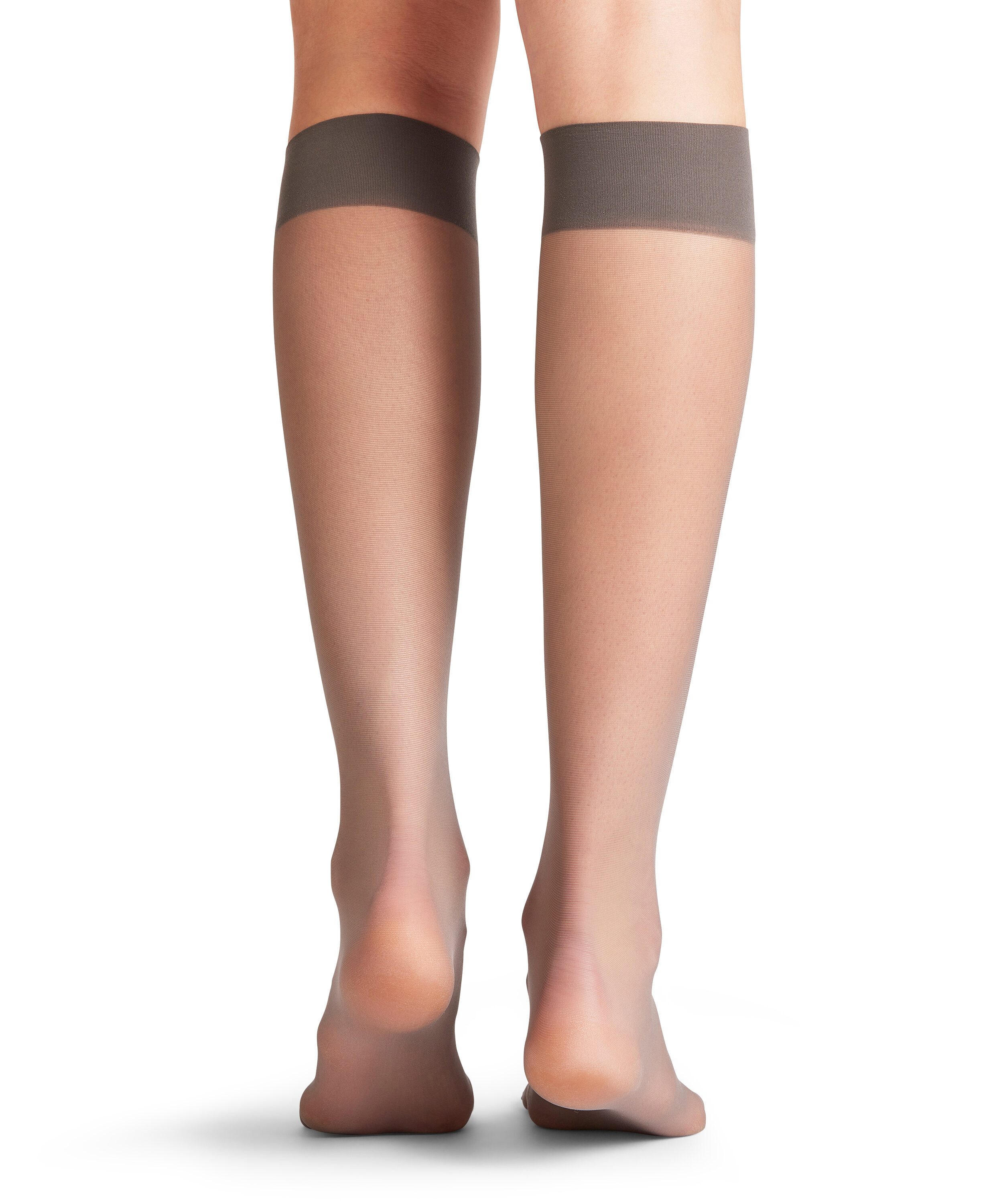 FALKE Feinkniestrümpfe Seidenglatt Kniestrümpfe transparent & glänzend (1-Paar) transparent & glänzend