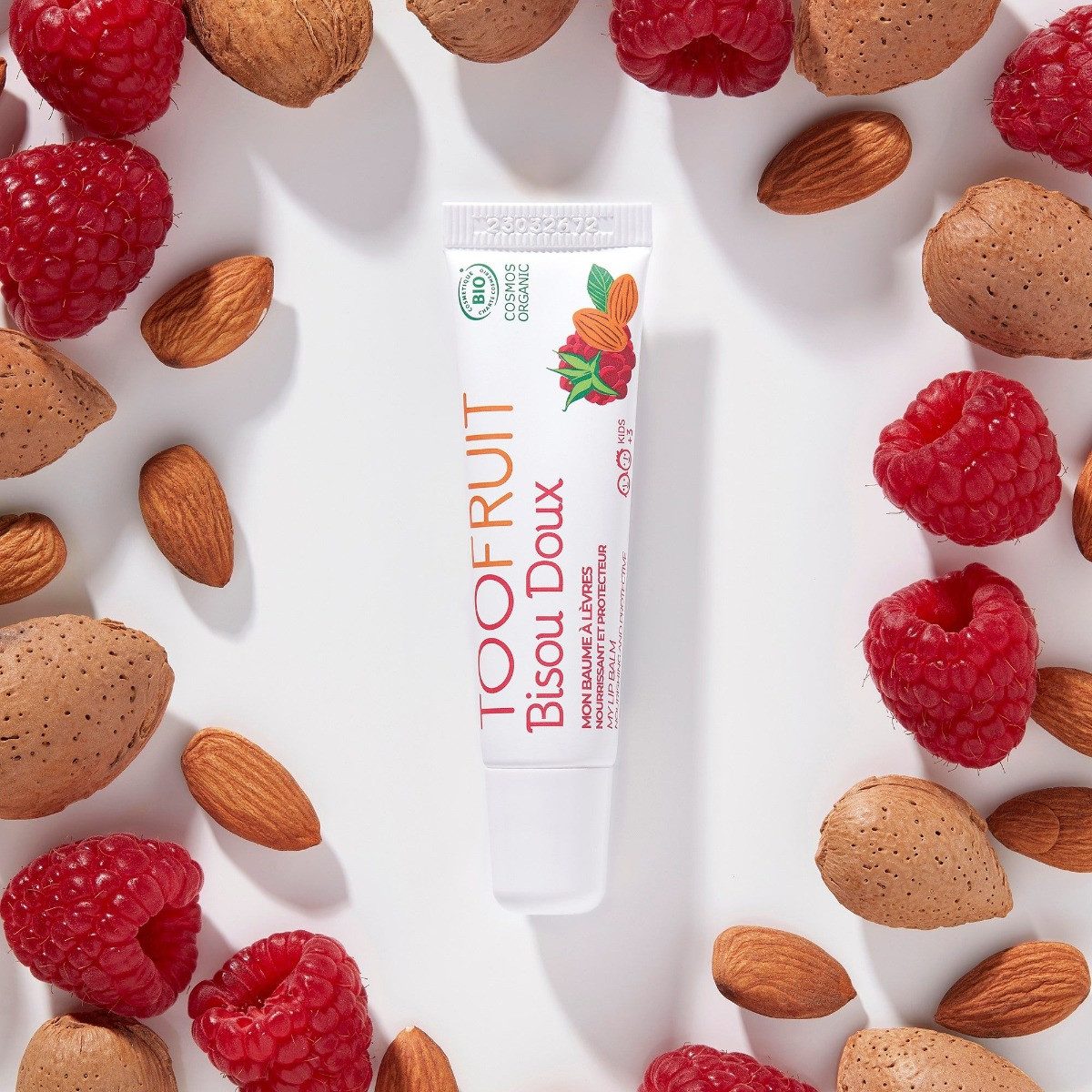 TOOFRUIT Tagescreme Lippenbalsam Himbeere-Mandel