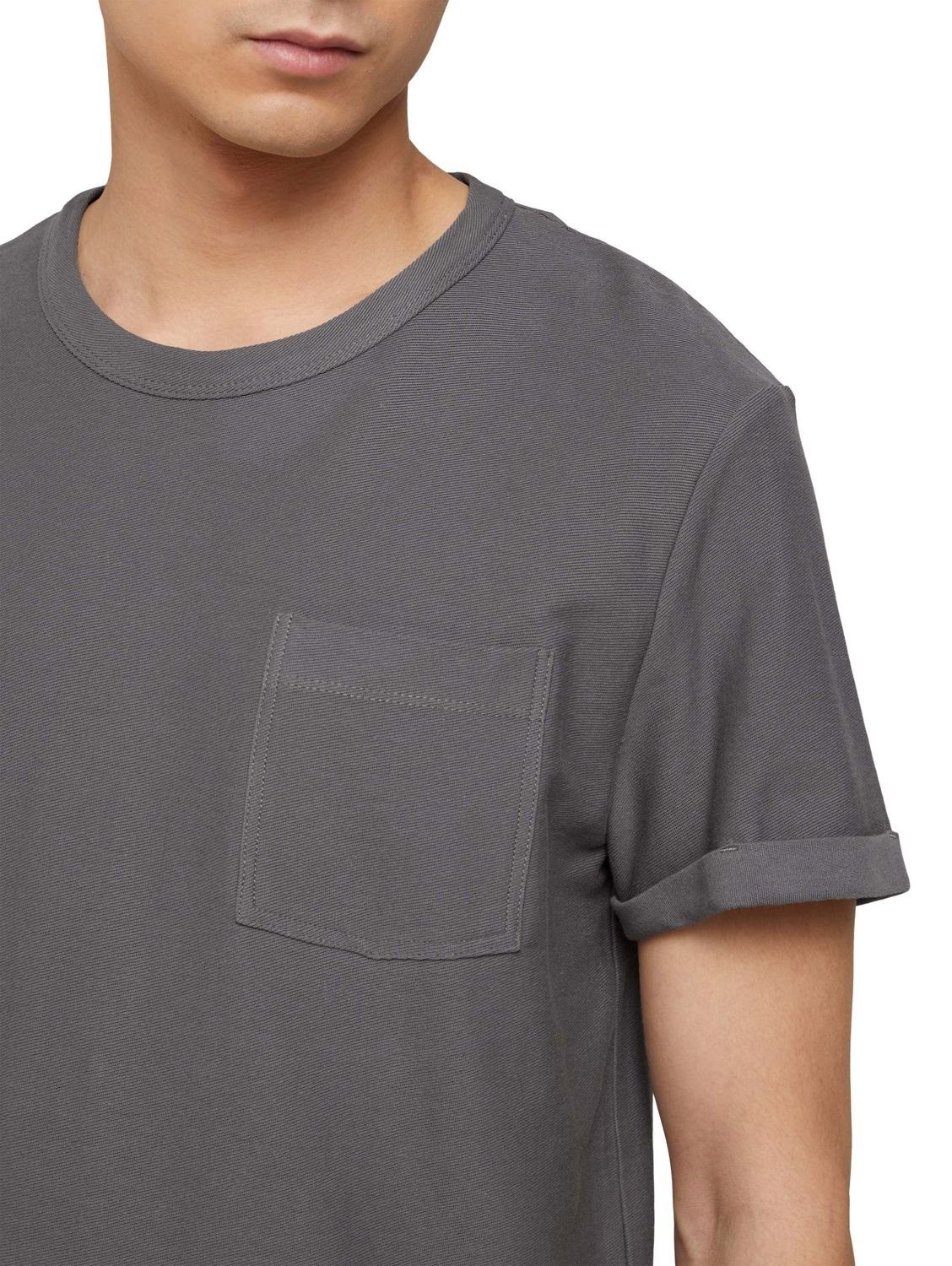 (1-tlg) POCKET Mid Quiet 15180 Baumwolle T-Shirt TOM TAILOR Grey aus Denim