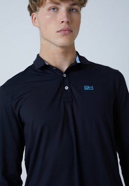 SPORTKIND Funktionsshirt Golf Polo Shirt Langarm Jungen & Herren schwarz