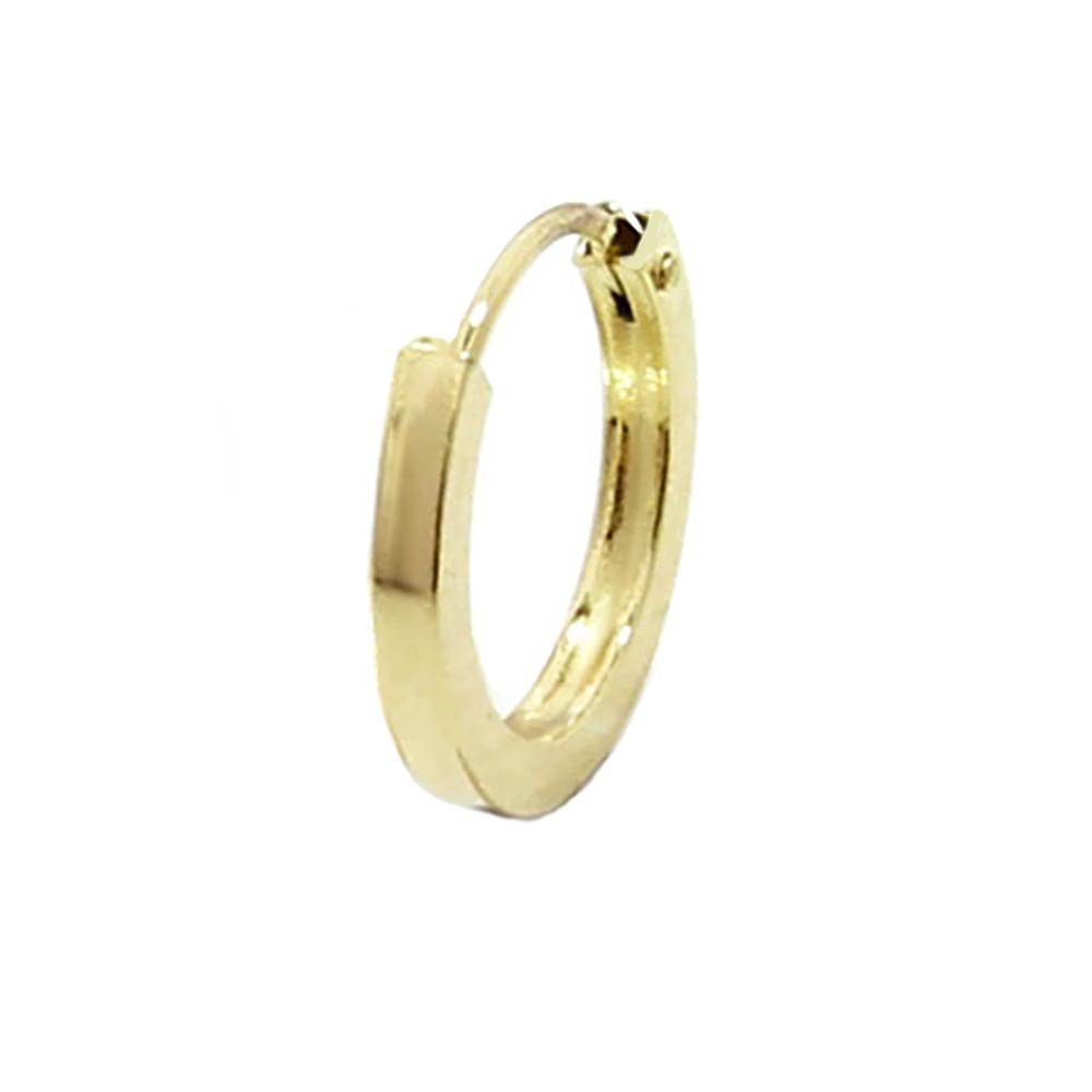 NKlaus Single-Creole Einzel 585 Gelb Gold Creole Ohrring Ohrschmuck Fla