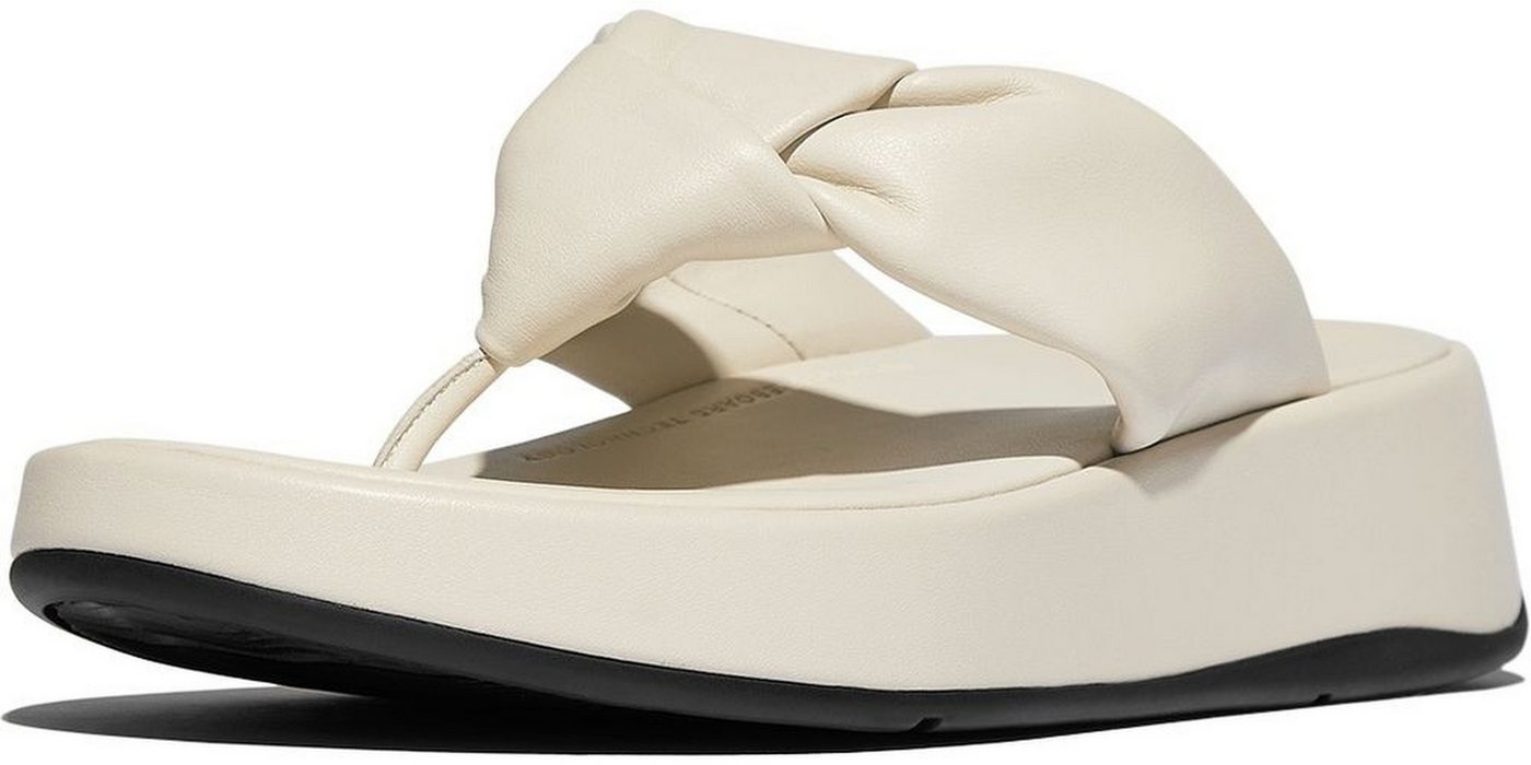 Fitflop F-Mode Knot Soft-Leather Flatform Toe-Post Sandals Sandale