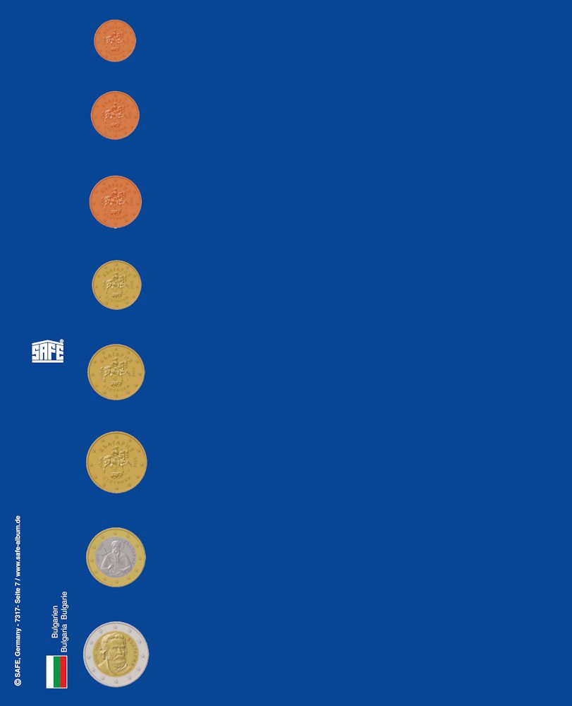 Safe-Album Münzetui TOPset Ergänzungsblatt 7317-7 für Euro-Sätze in Kapseln, Bulgarien