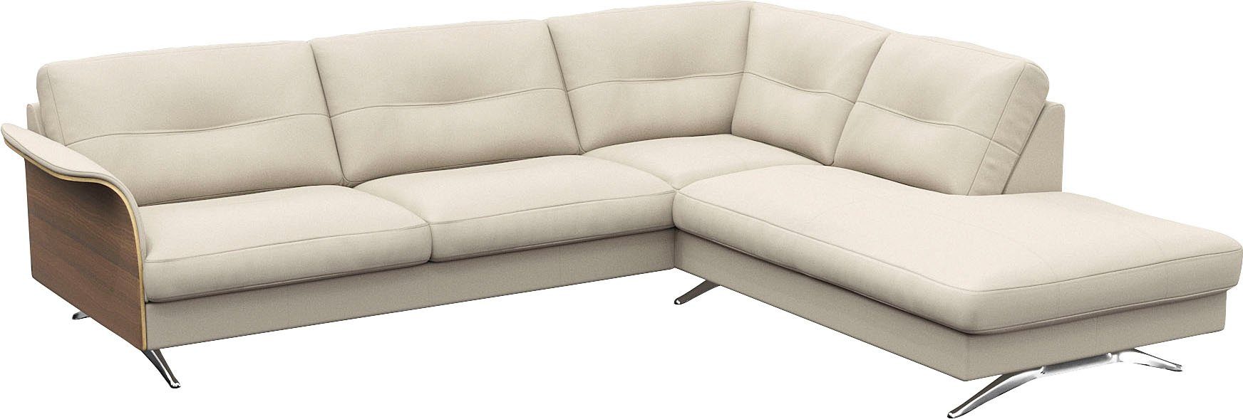 FLEXLUX Ecksofa Glow, super bequem durch hochwertigem Sitzaufbau mit Federkern, L-Form, Skandinavisches Design, In hochwertiger Verarbeitung