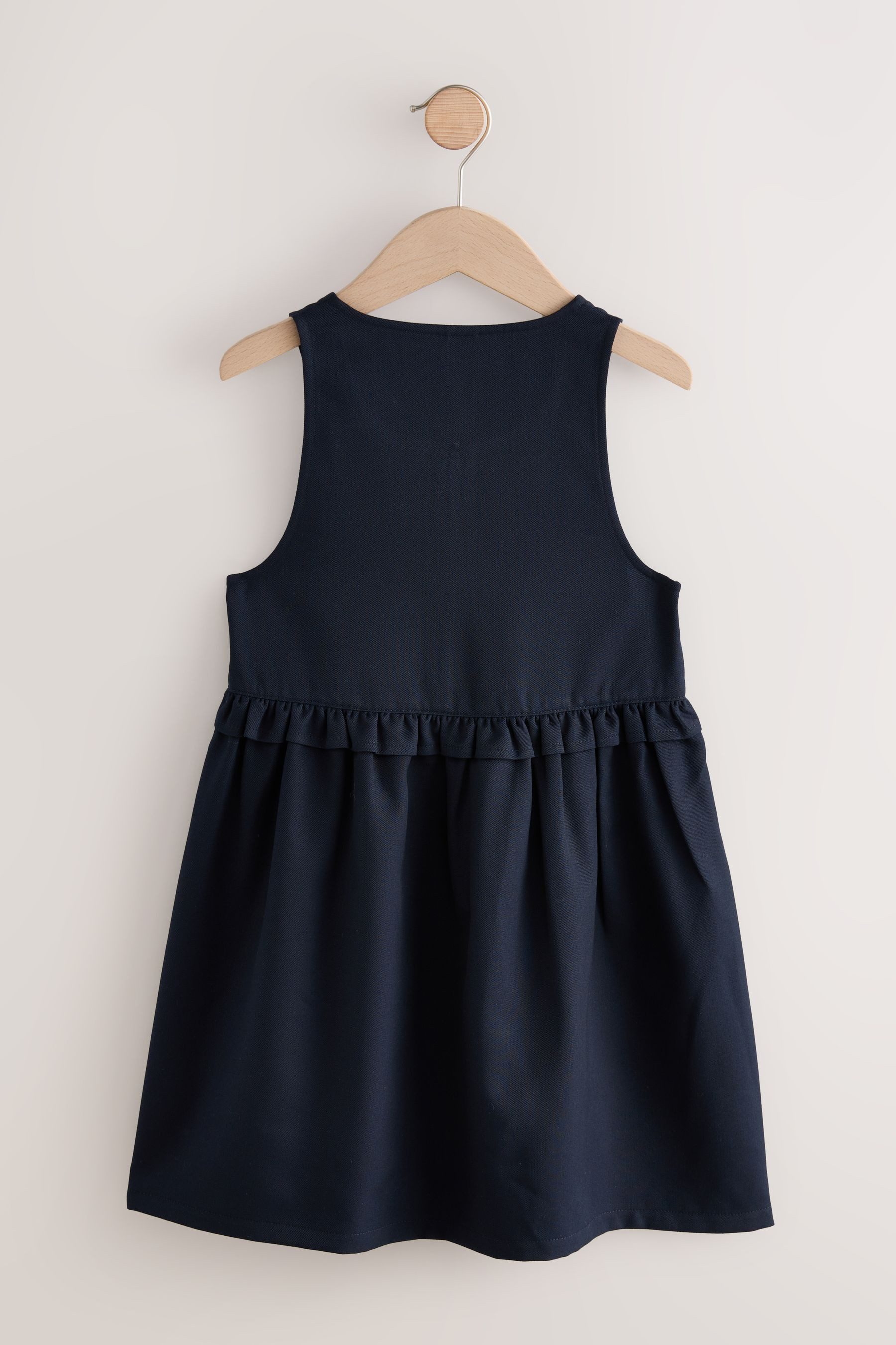 Next Latzkleid Latzkleid mit Reißverschluss vorne und Rüschen (1-tlg)