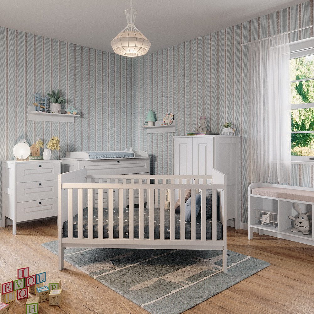 VitaliSpa® Babybett Ajaton, Weiß, 144.4 x 83 cm günstig online kaufen