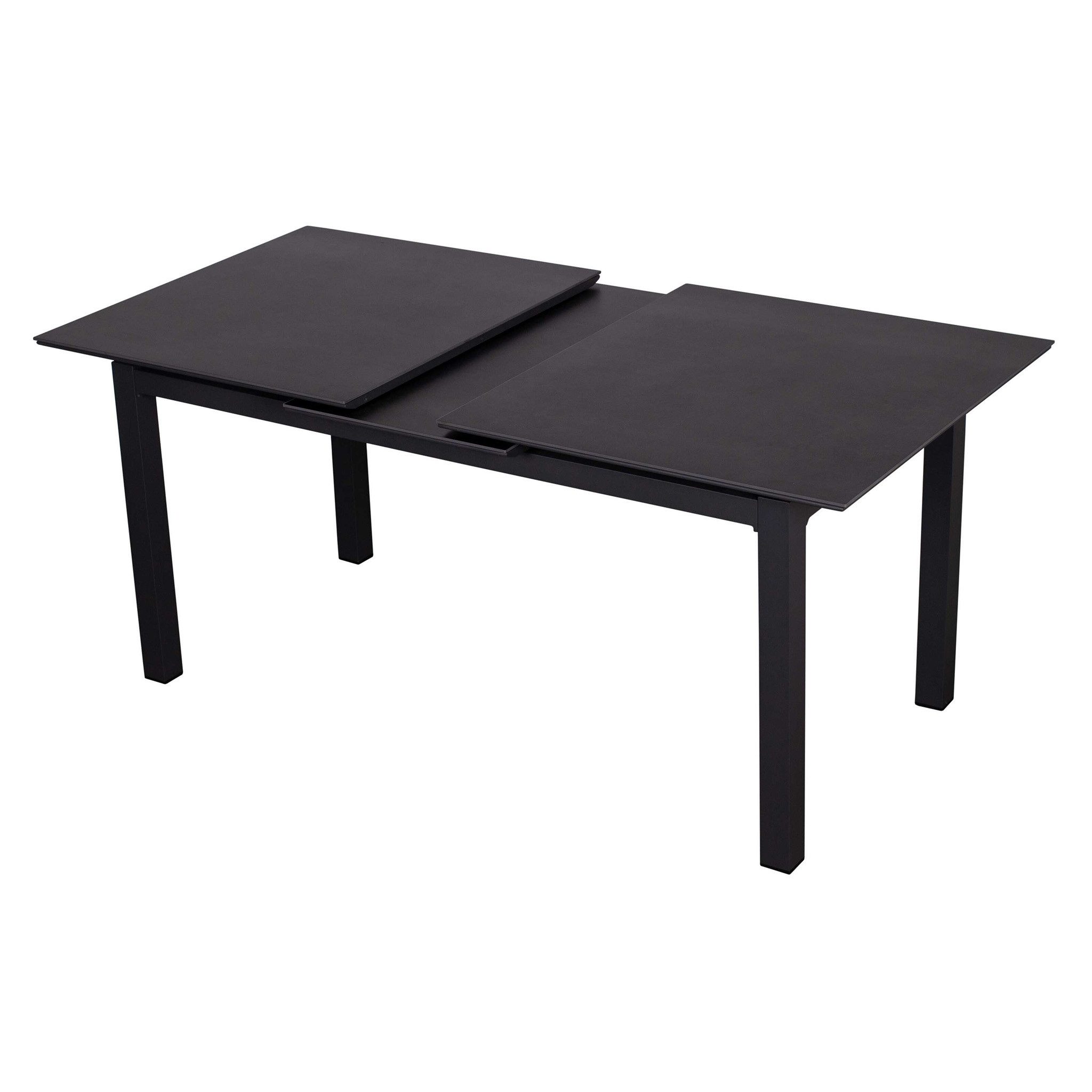 bene living Gartentisch Tarifa - 160/210 x 90 cm (Garten-Ausziehtisch), gesinterte Keramikplatte - kratzfest - wetterfest - rostfrei