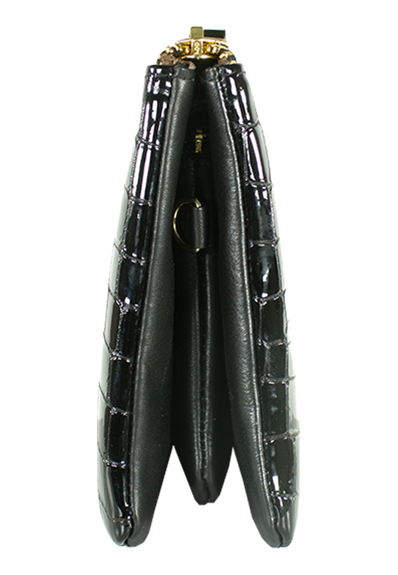 Braun Büffel Kartenfächern mit VERONA Umhängetasche Umhängetasche kleine S, schwarz Clutch