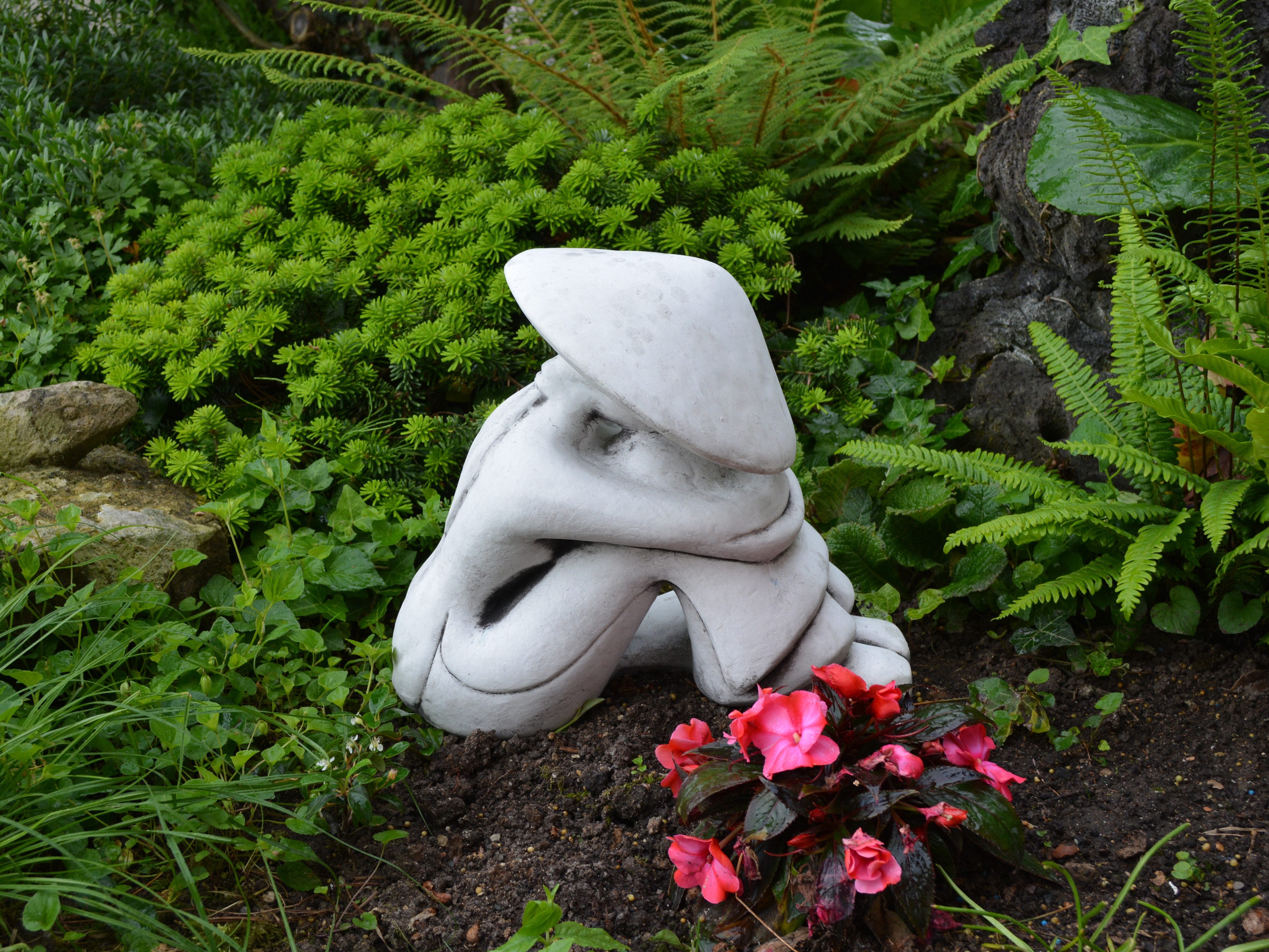 gartendekoparadies.de Gartenfigur Statue eines chinesischen Bauers, Steinfigur, H. 29 cm, 13 kg, Frostsicher
