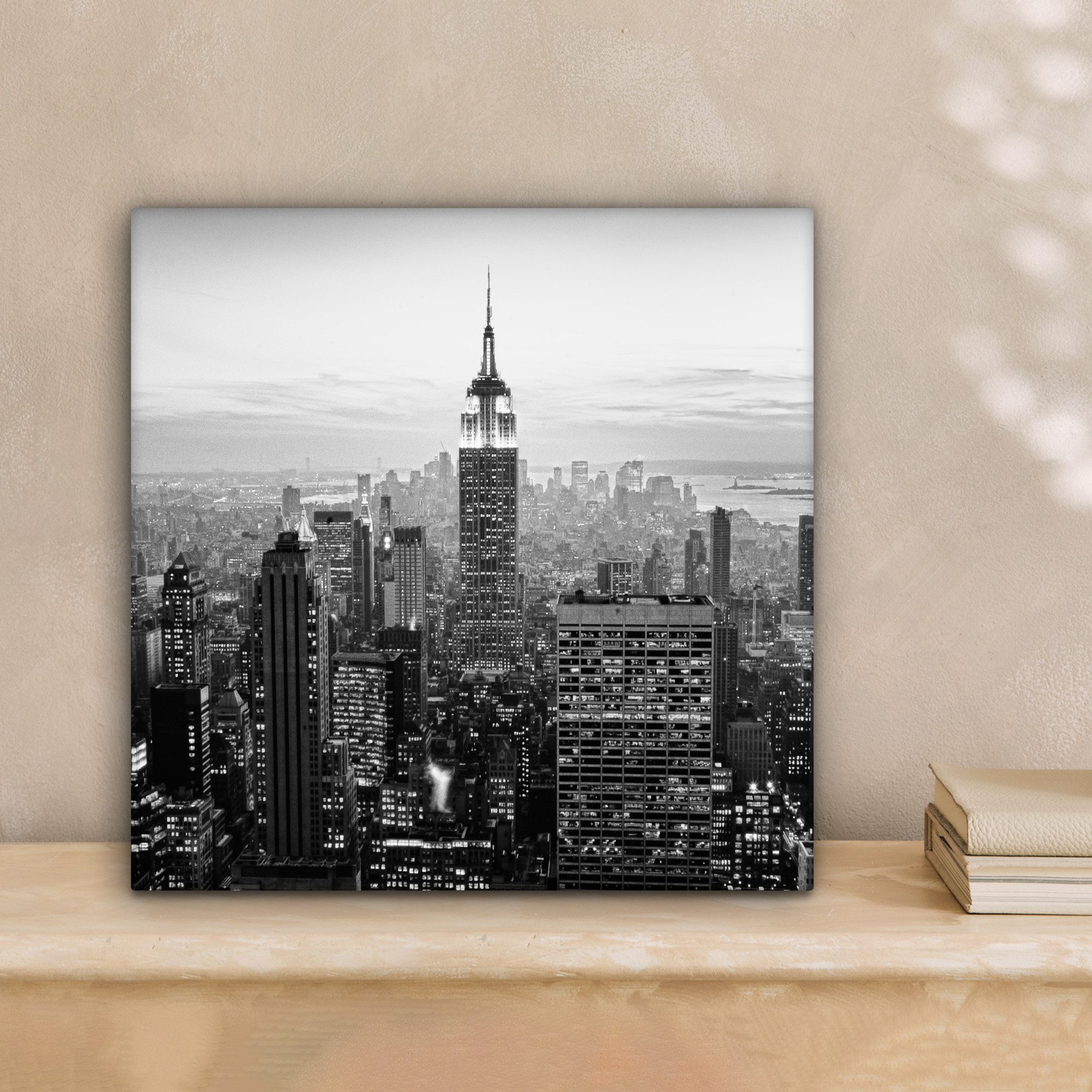 OneMillionCanvasses® Leinwandbild New York City Schwarz-Weiß-Fotodruck, Fotodruck (1 St), Wandbild, Deko Schlafzimmer Wohnzimmer Flur 20x20 cm
