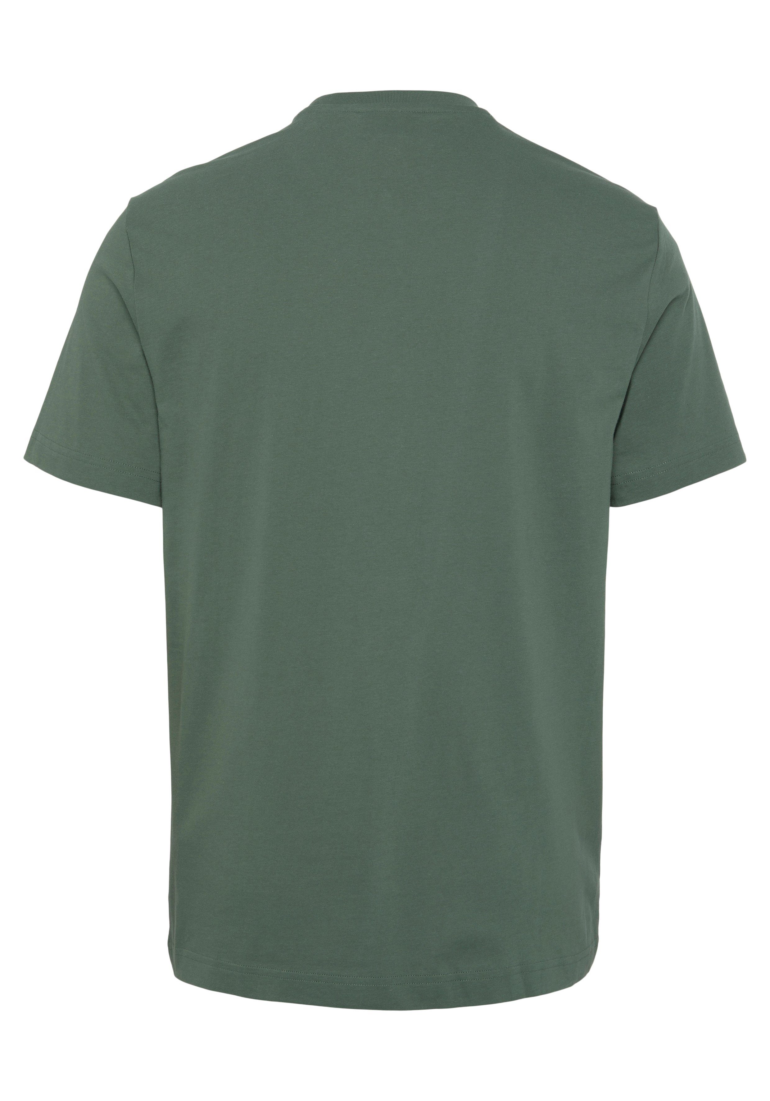 Lacoste Rundhalsausschnitt olivgrün (1-tlg) T-Shirt mit