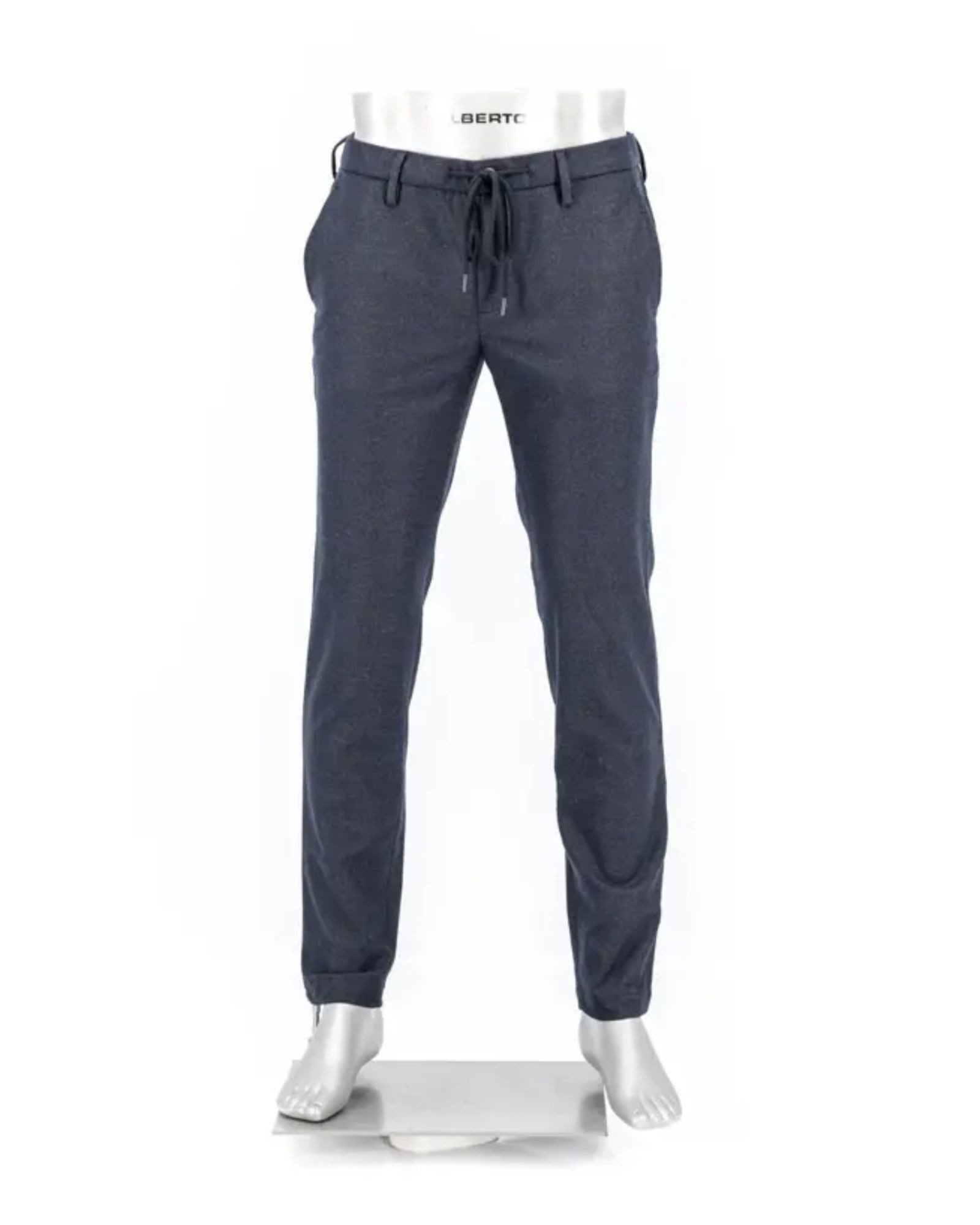 Alberto Stoffhose - Hose - Stoffhose -mit Flex-Bund im Slim Fit JUMP - Flanell Look