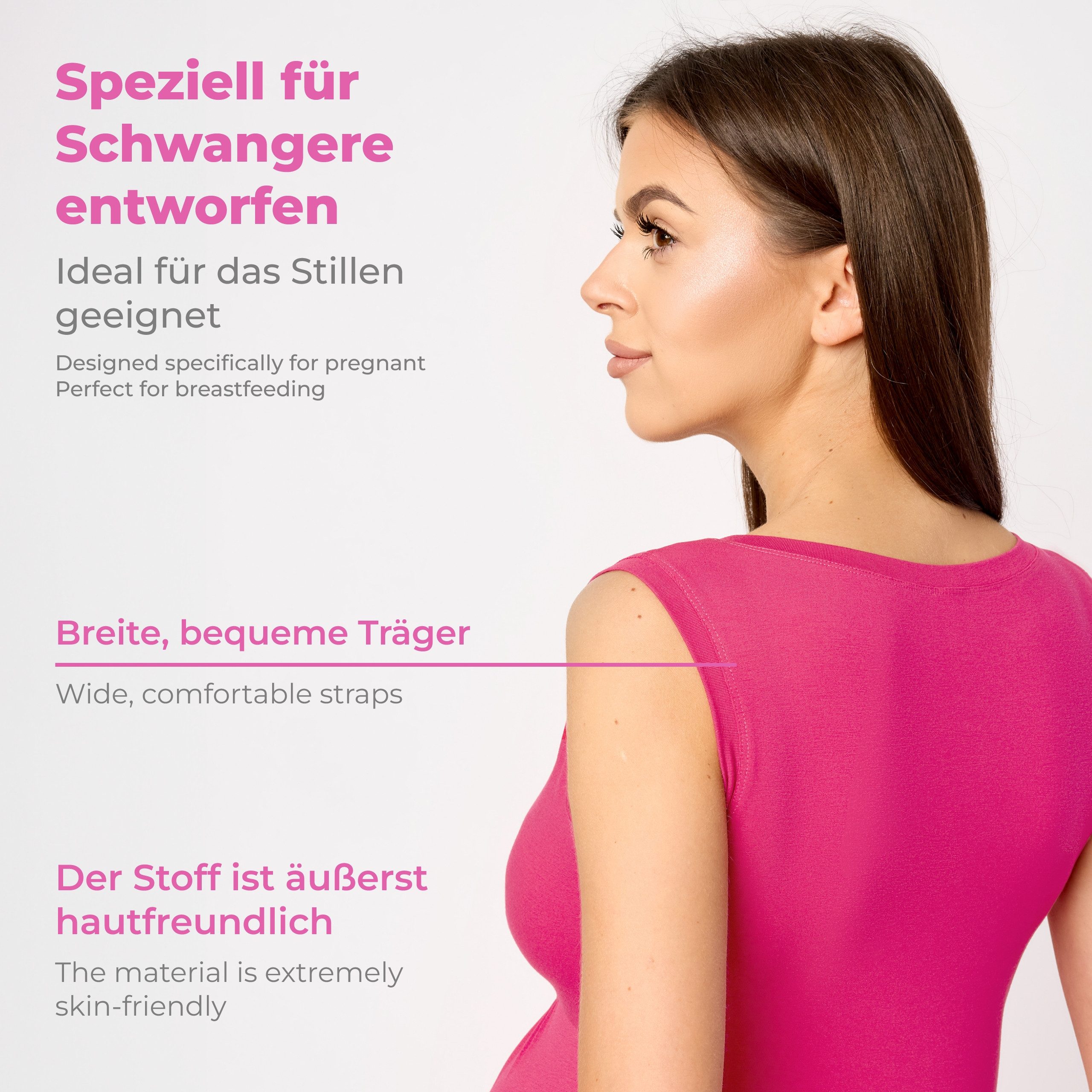 Merry Style Umstandsnachthemd Nachthemd Damen Schwangerschaft Stillnachthemd Nachtwäsche MS10-467 (1-tlg) – Bild 4 von 5