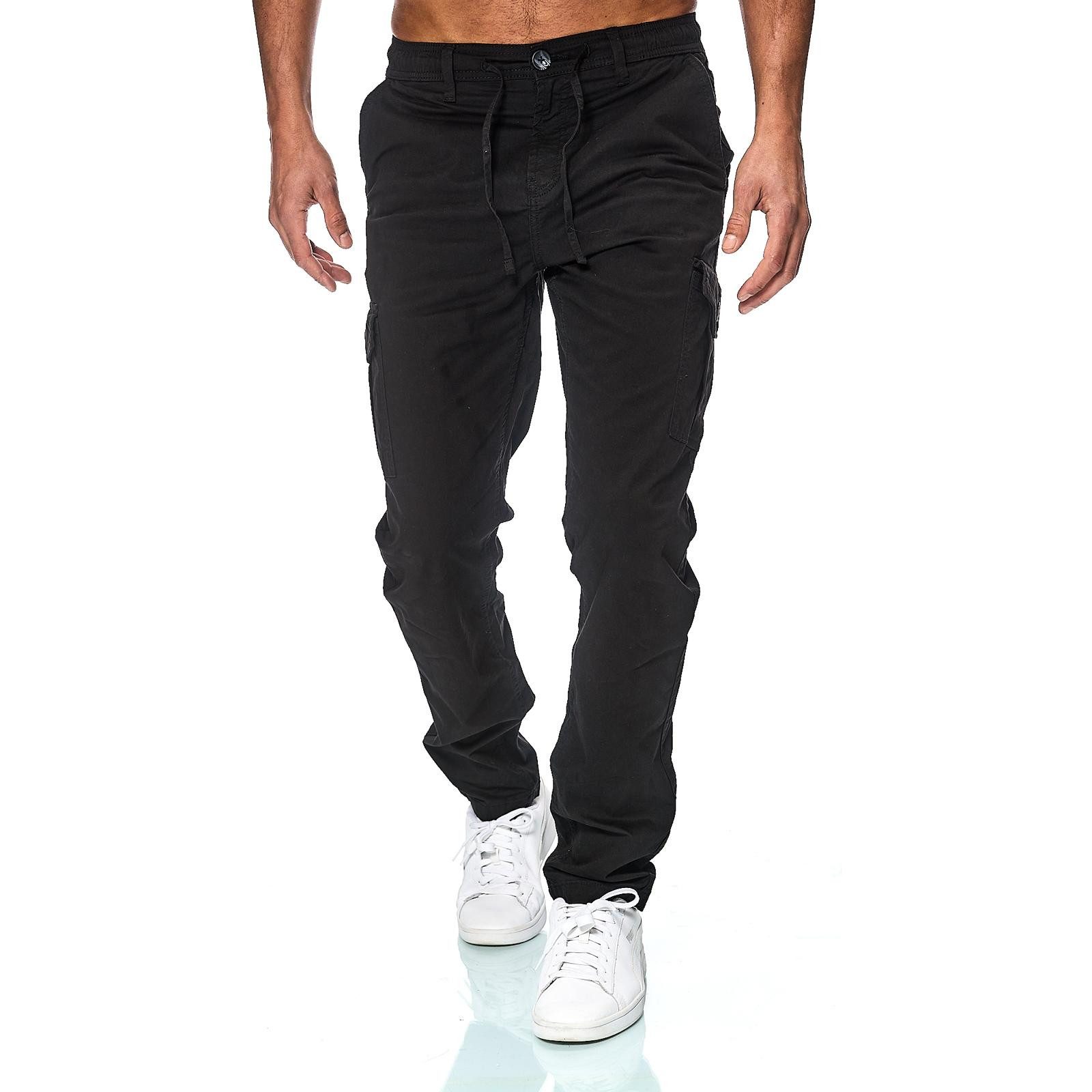 iKENNAS Cargohose Herren Jogger Cargo Chino Jeans Hose (Cargohose 7015) Schwarz L – Bild 3 von 5