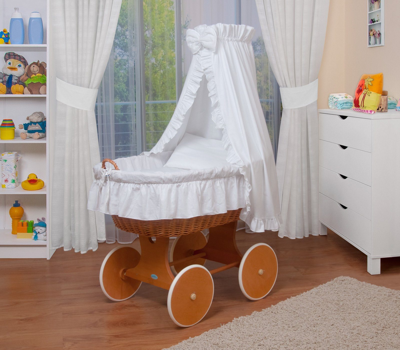 Waldin Stubenwagen Waldin Baby Stubenwagen-Set mit Ausstattung,XXL