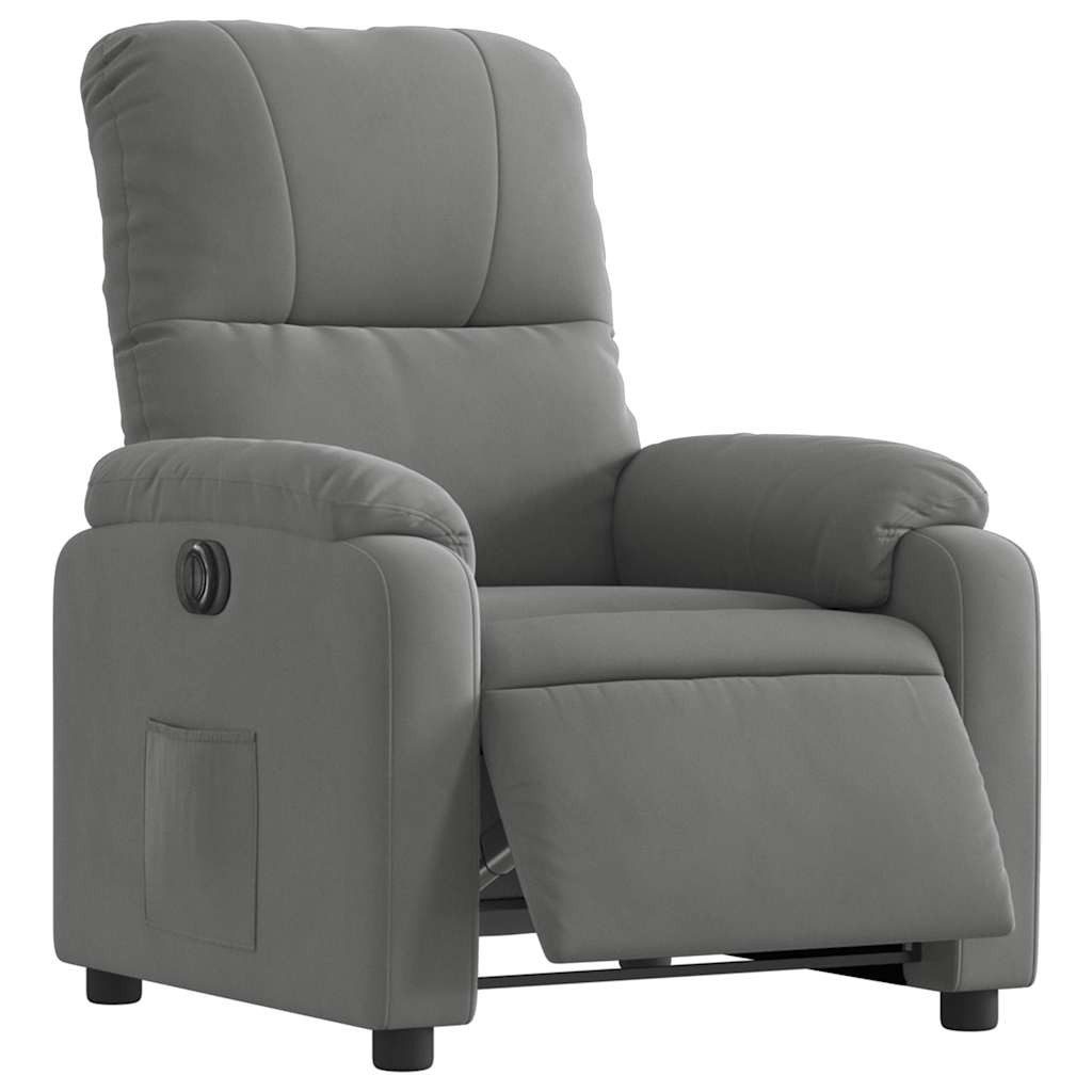 vidaXL Sessel Relaxsessel Elektrisch Dunkelgrau Mikrofasergewebe günstig online kaufen