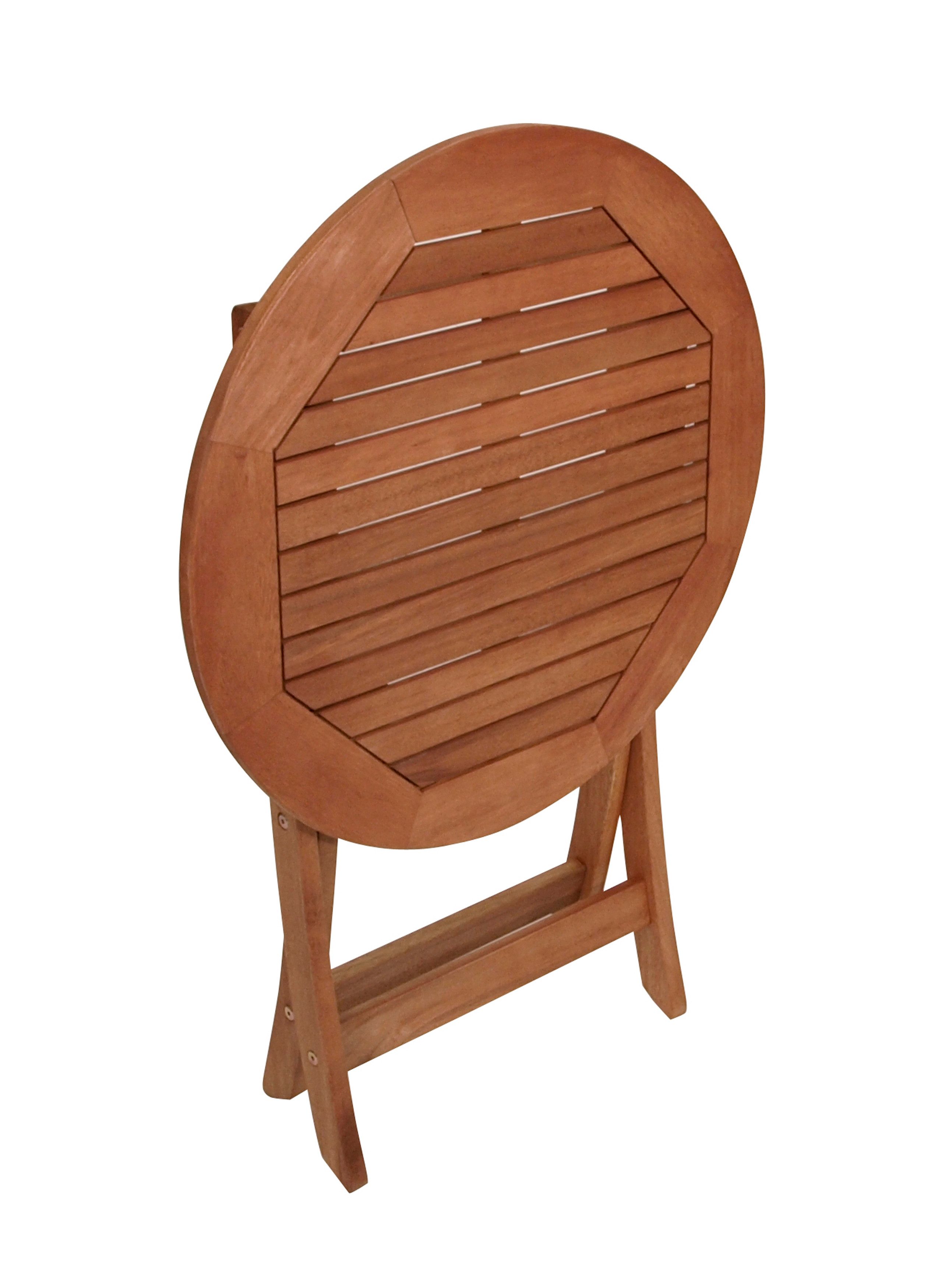 TPFGarden Gartentisch Sidney (1-St., Robuster Garten Holztisch Outdoor Garten-Klapptisch 65cm Durchmesser), Holz (aus Eukalyptusholz) - Hochwertige Verarbeitung - Wetterfest