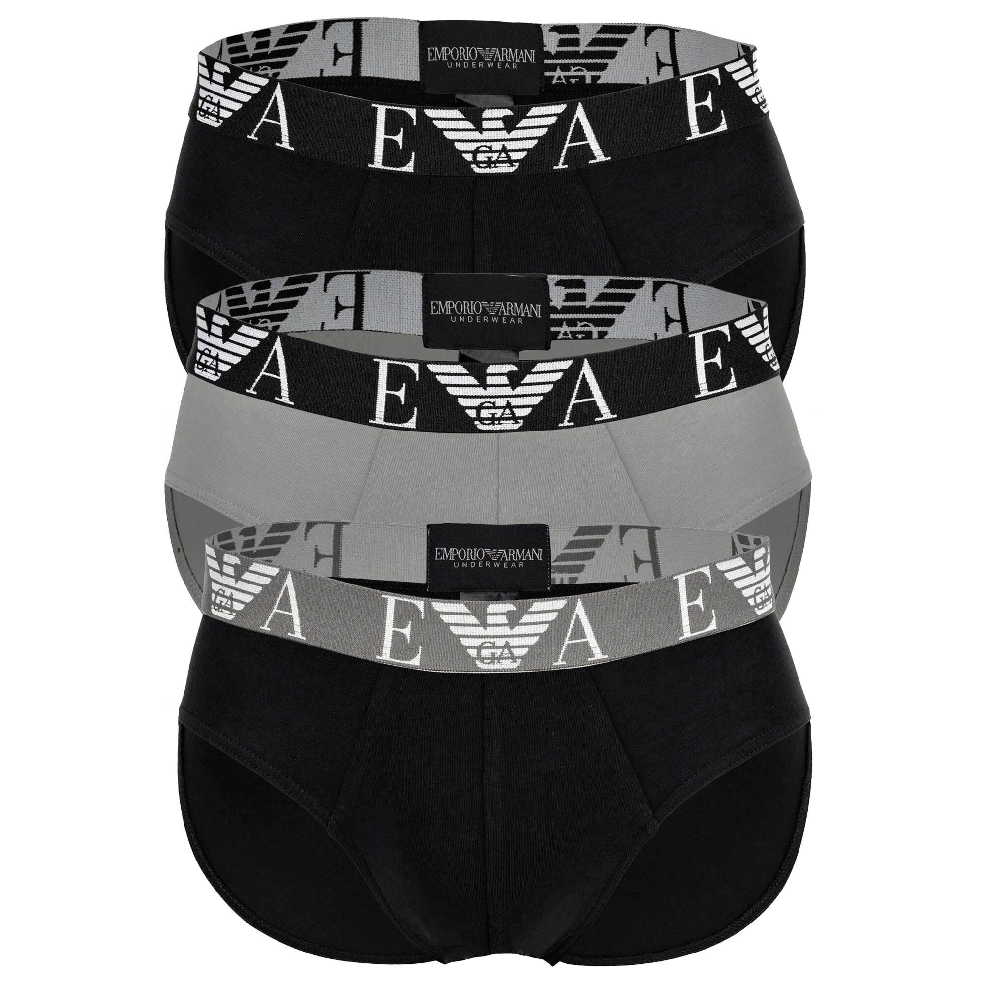 Emporio Armani Slip Herren Slips 3er Pack - BOLD MONOGRAM, Briefs