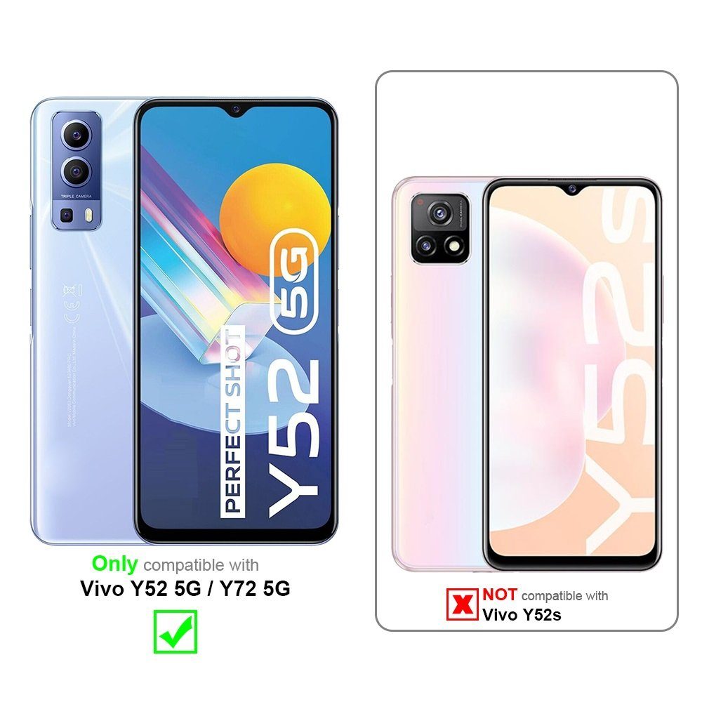 Cadorabo Handyhülle für Vivo Y52 5G / Y72 5G Hülle Vivo Y52 5G / Y72 5G, Flexible Hülle TPU Silikon Schutzhülle Back Cover Case