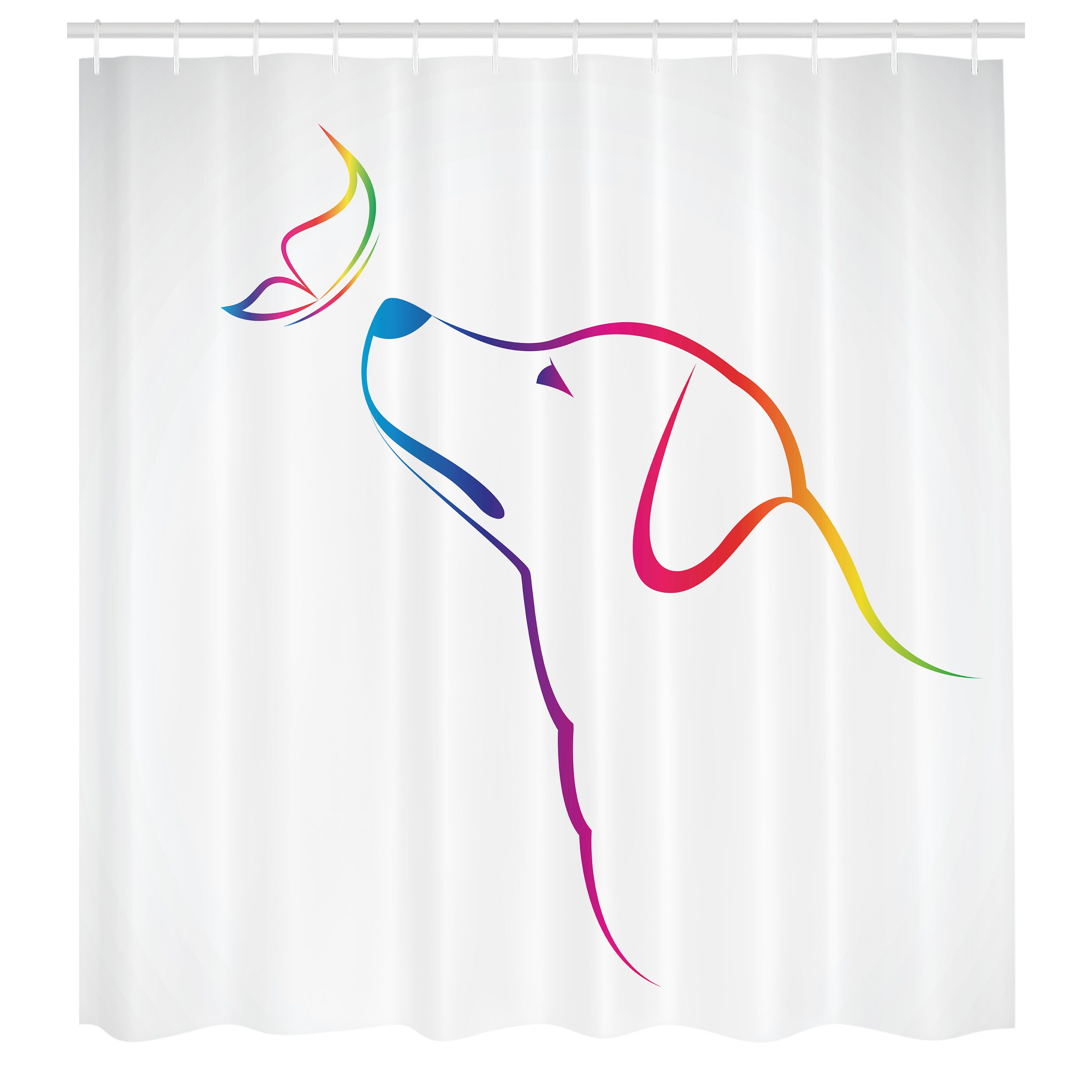 Duschvorhang Moderner Digitaldruck mit 12 Haken auf Stoff Wasser Resistent