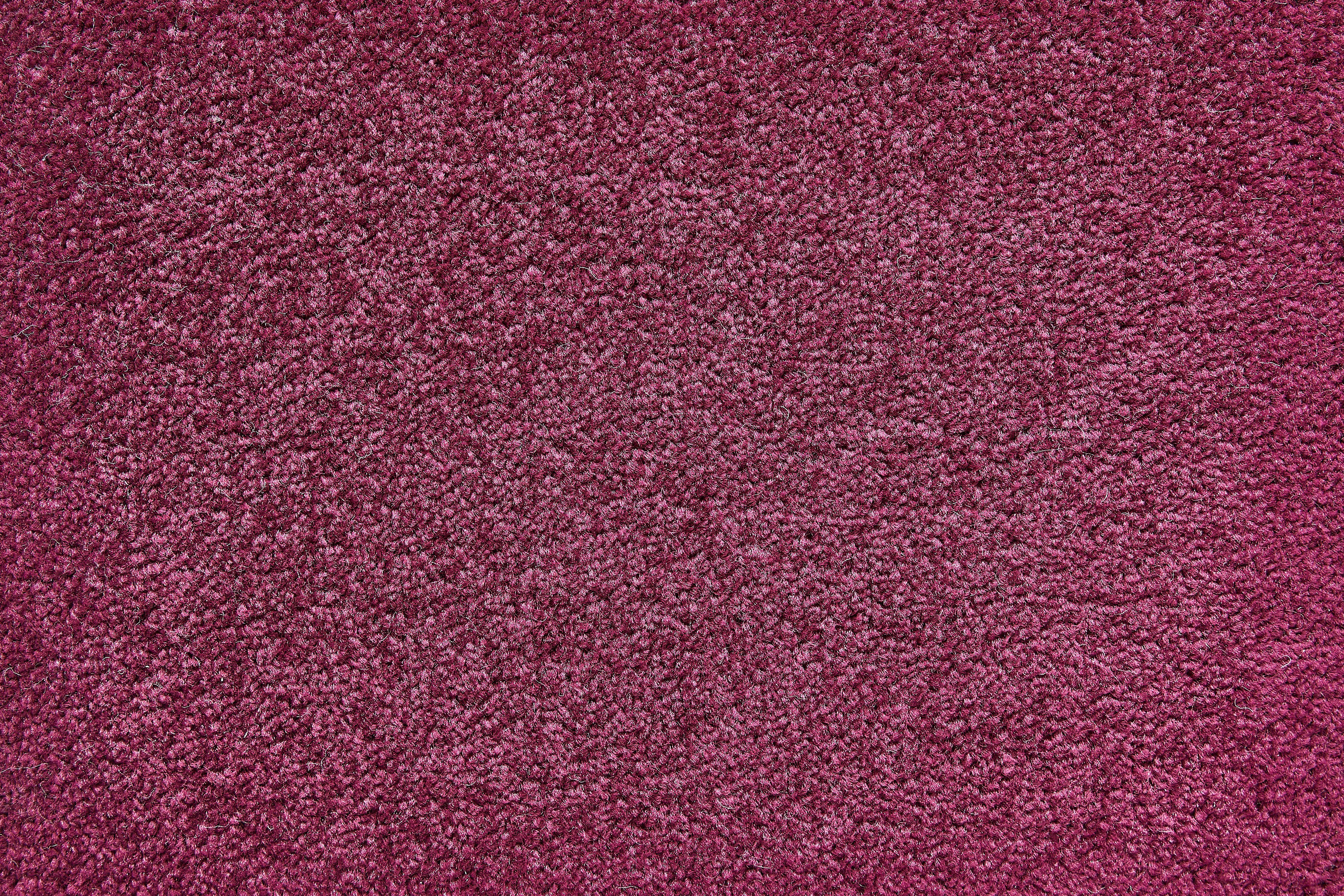 Teppichboden Coupon Kräuselvelours Ines, Andiamo, rechteckig, Höhe: 8,5 mm, Uni Farben, Breite 400 cm, strapazierfähig & pflegeleicht flieder
