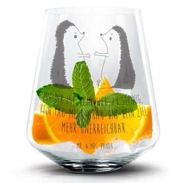 Mr. & Mrs. Panda Cocktailglas Igel Liebe - Transparent - Geschenk, Heiratsantrag, Cocktail Glas, Ja, Premium Glas, Einzigartige Gravur