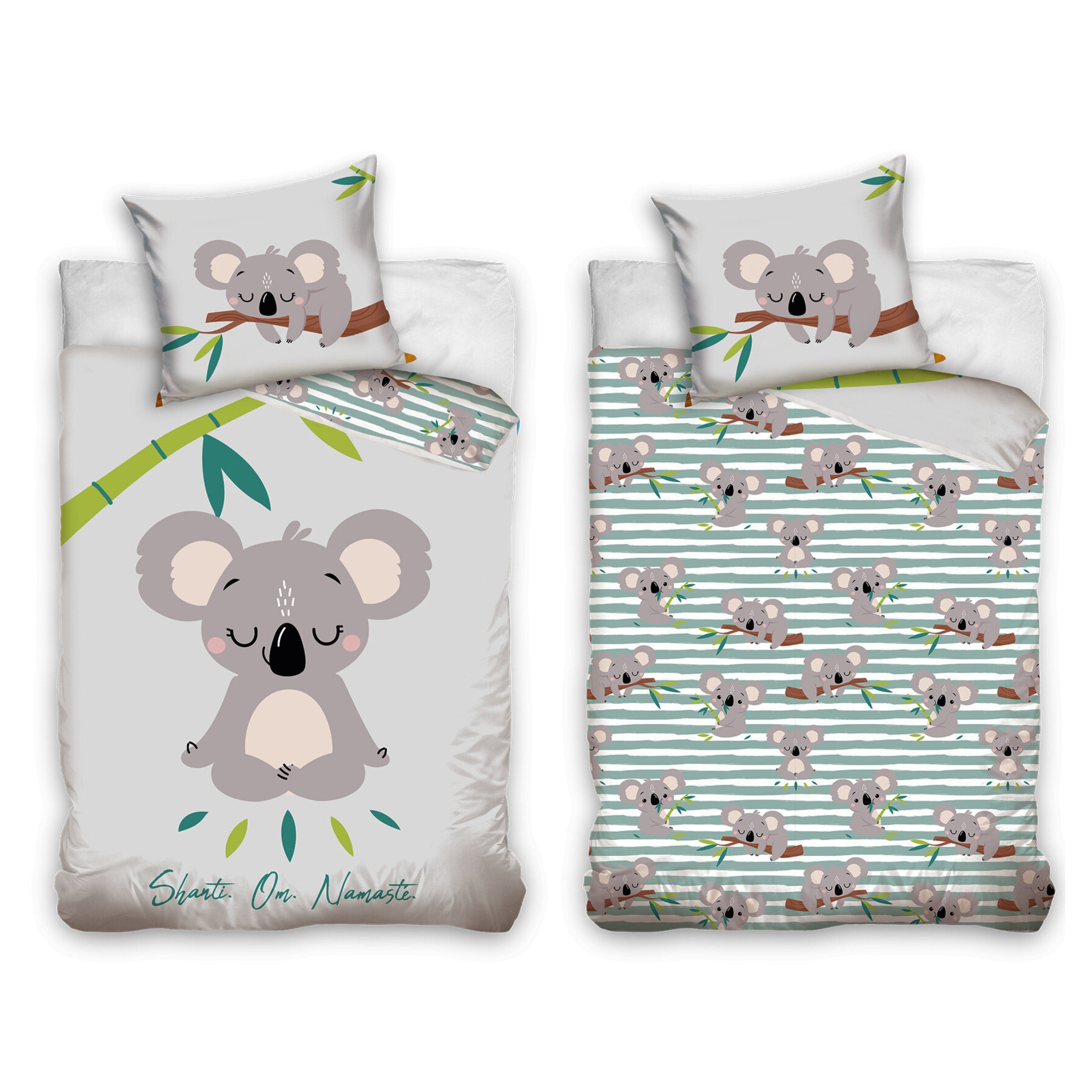 MTOnlinehandel Bettwäsche Koala 135x200 + 80x80 cm, 100 % Baumwolle, Renfor günstig online kaufen